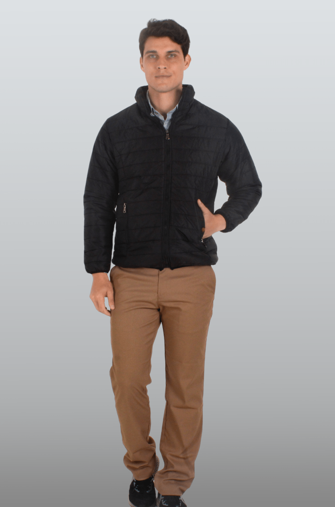 CHAMARRA CAPITONADA ALASKA HOMBRE #Color_Negro
