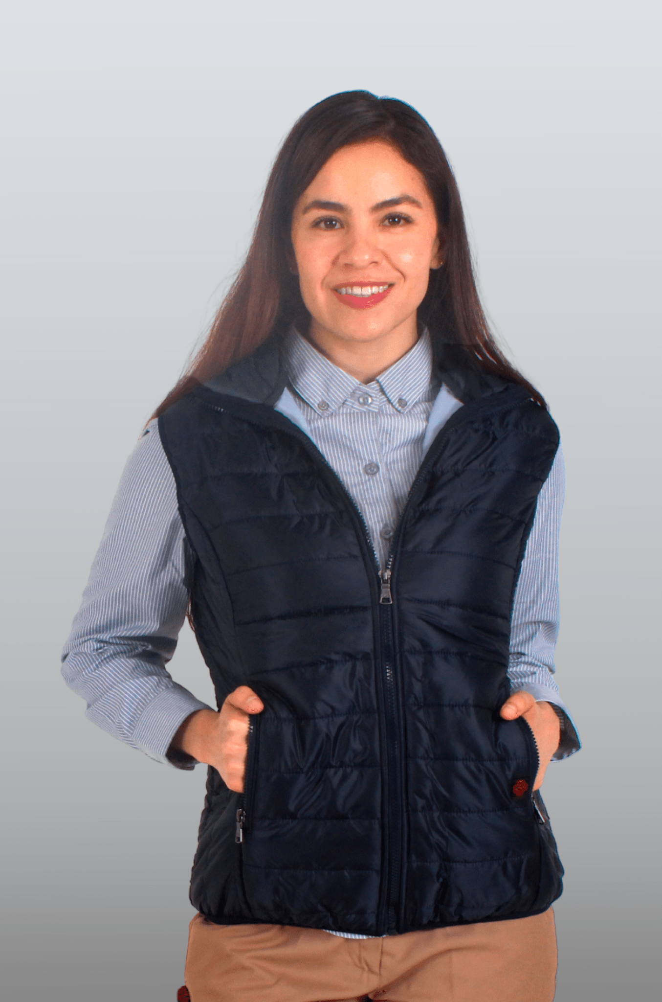 CHALECO CAPITONADO OSLO MUJER #Color_Negro