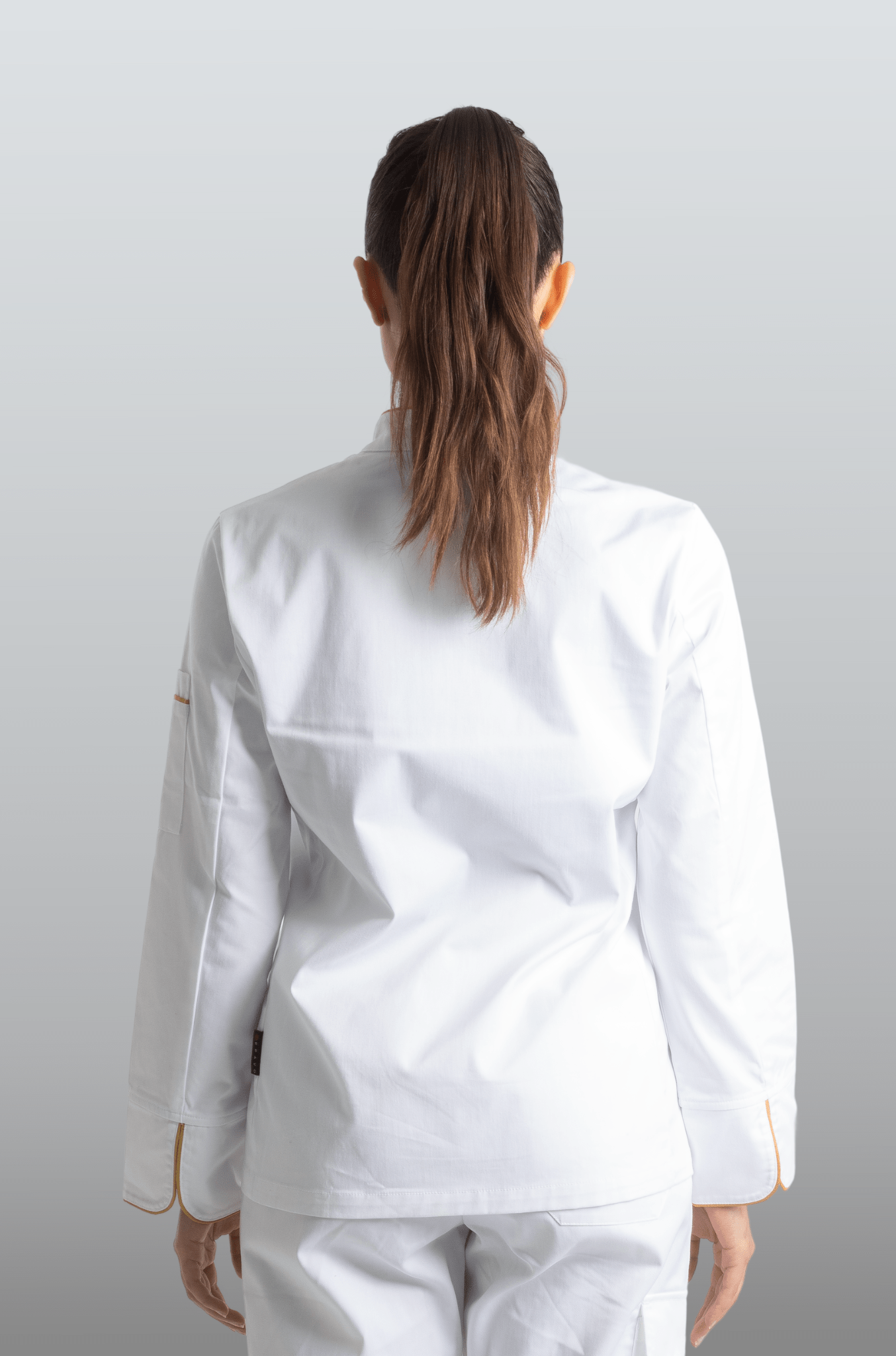 FILIPINA DE CHEF DAMA BEIRUT MANGA 3/4 #Color_Blanco - Dorado