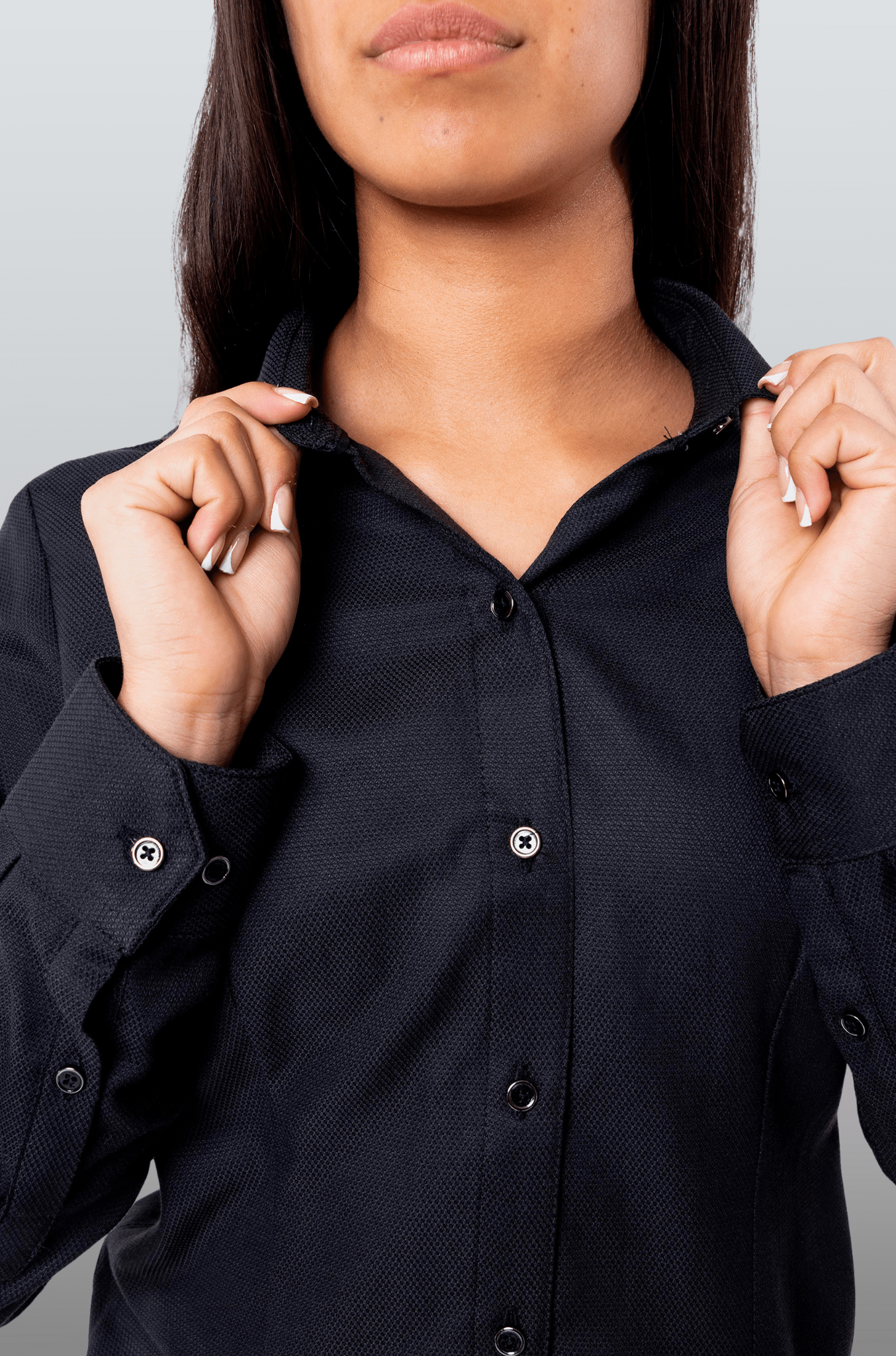 CAMISA EJECUTIVA MANGA CORTA SLIM FIT DERBY MUJER