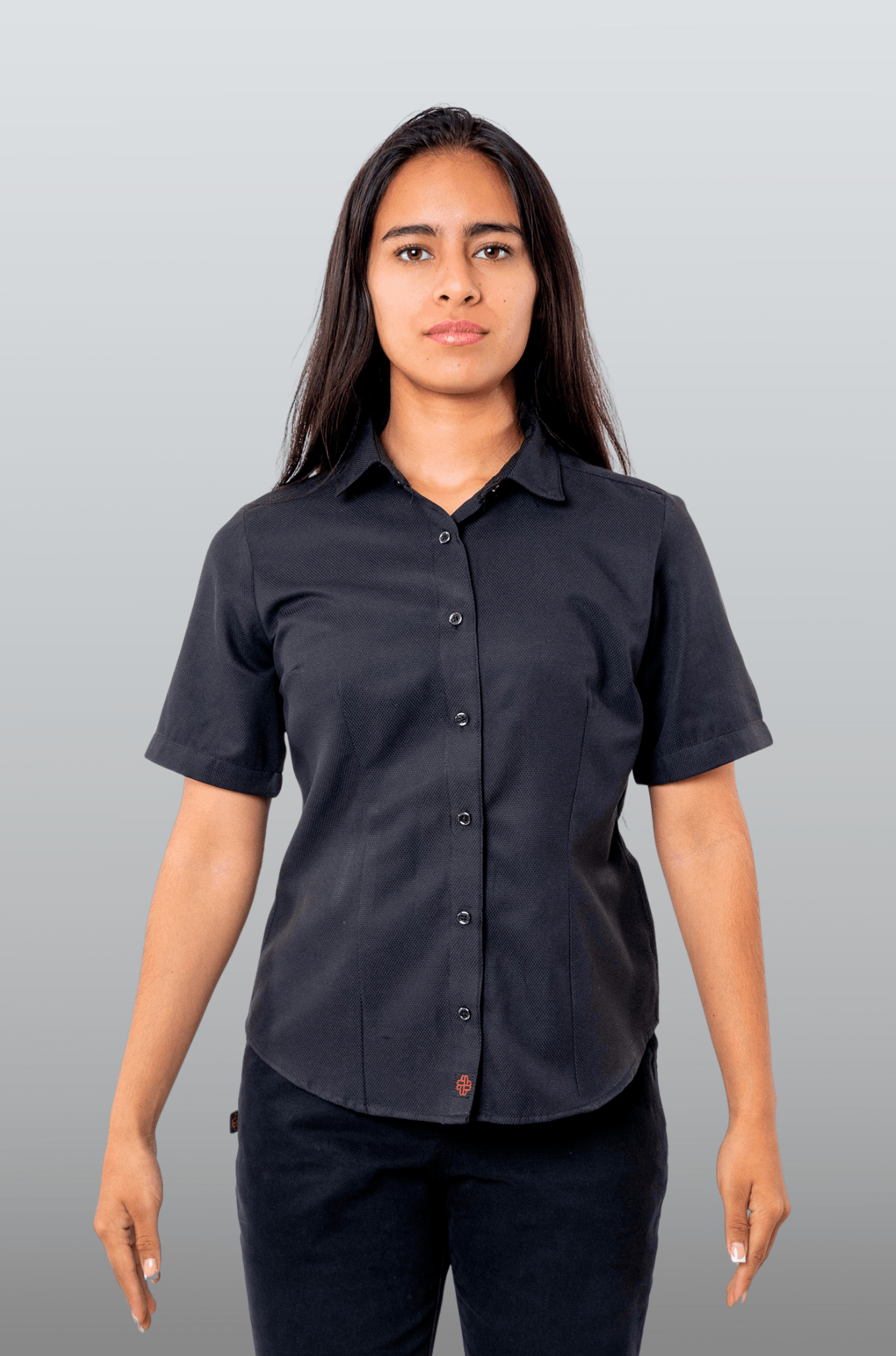 CAMISA EJECUTIVA MANGA CORTA SLIM FIT DERBY MUJER