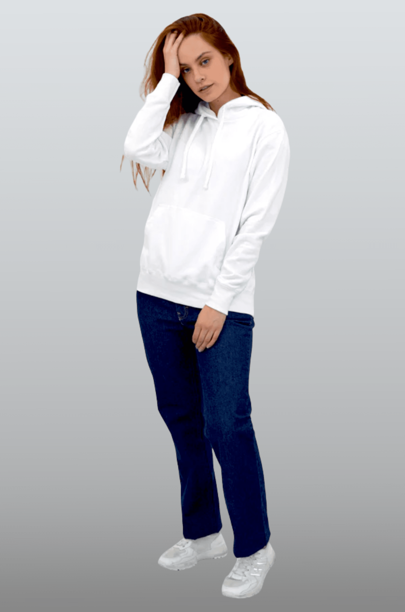 SUDADERA CON CAPUCHA AMBERES UNISEX #Color_Blanco