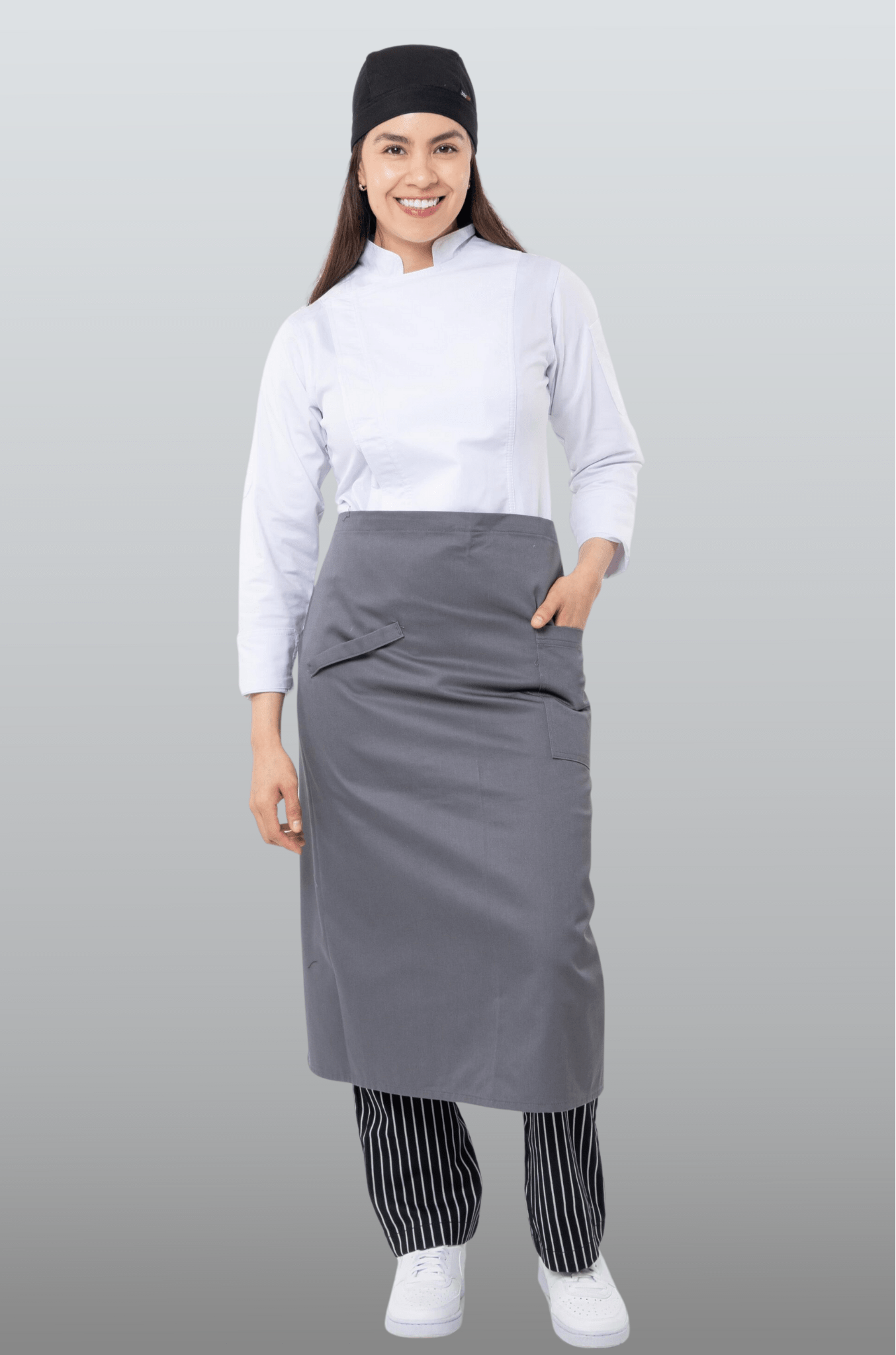 MEDIO MANDIL DE MESERO MONTEVIDEO #Color_Gris