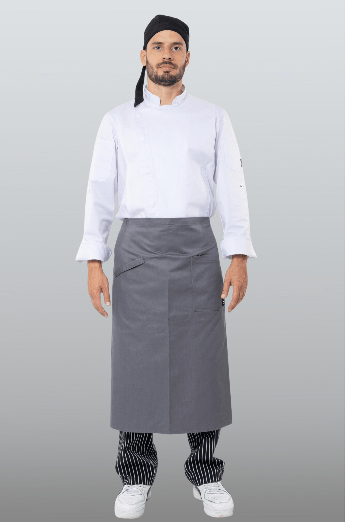 MEDIO MANDIL DE MESERO MONTEVIDEO #Color_Gris