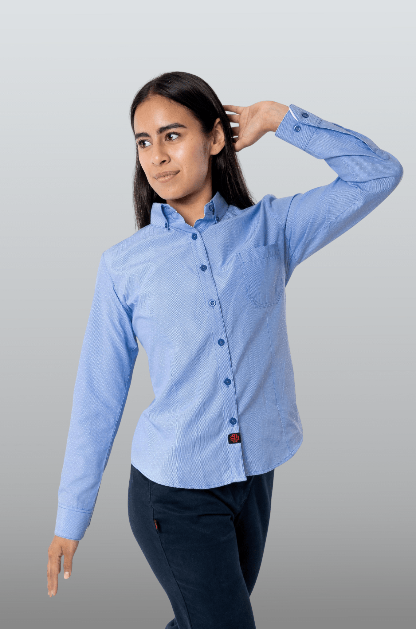 CAMISA EJECUTIVA SLIM FIT GINEBRA MUJER #Color_Azul