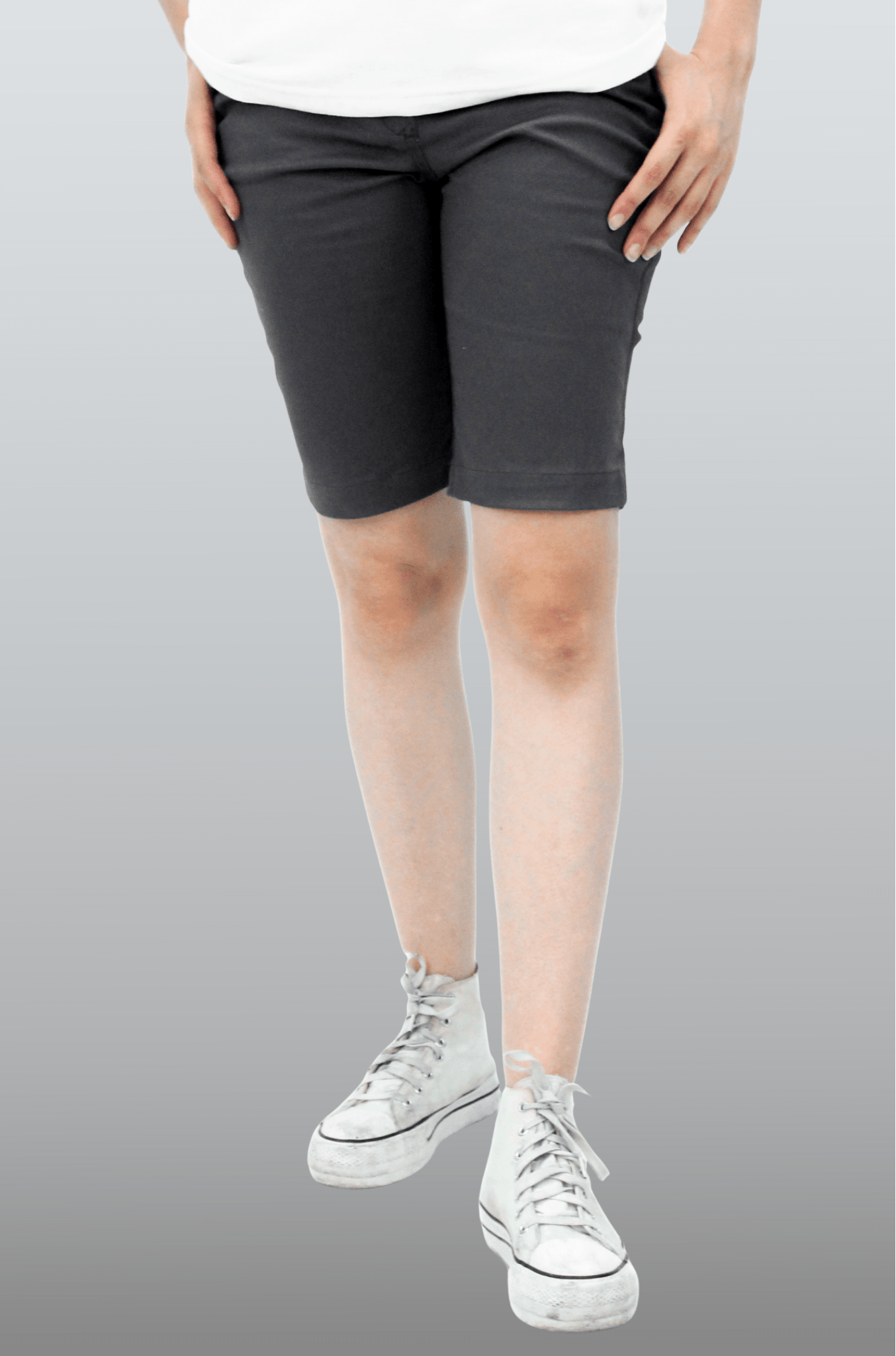 BERMUDA CASUAL DE GABARDINA ATLANTA MUJER #Color_Gris