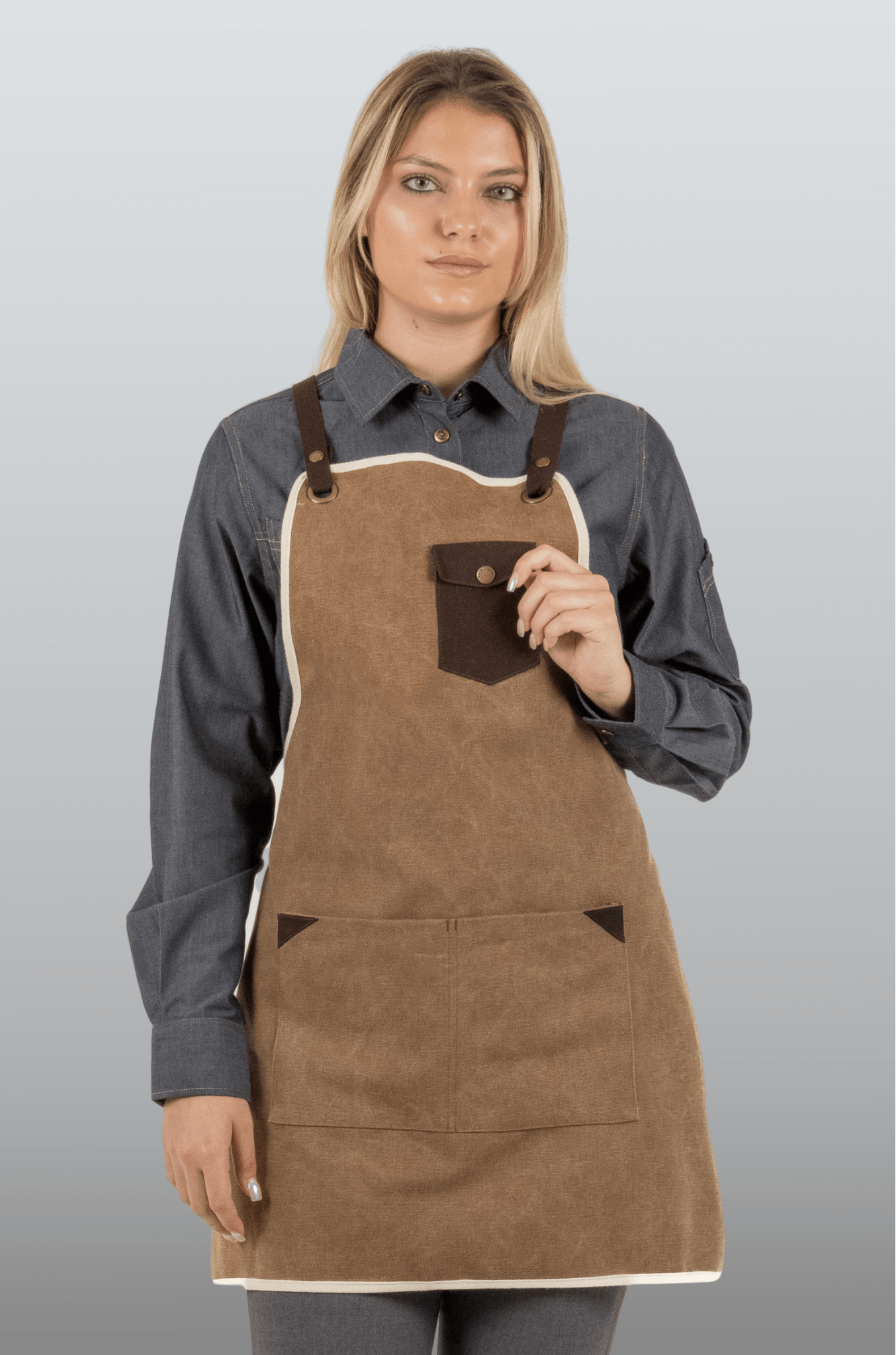 MANDIL SORRENTO PETO UNISEX #Color_Cafe
