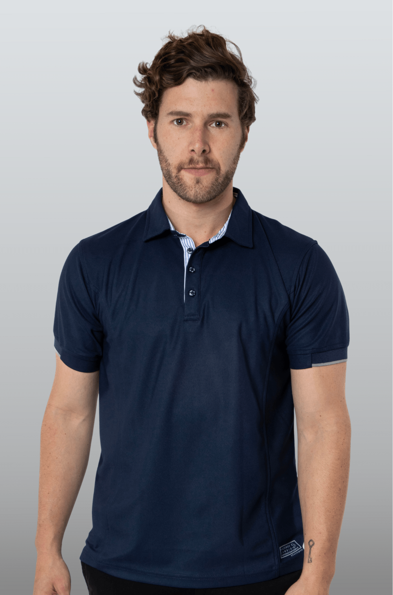 PLAYERA POLO HILO DE PET BILBAO HOMBRE #Color_Azul Marino
