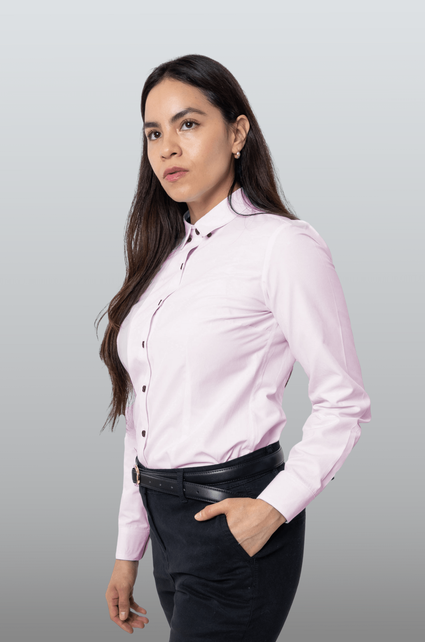 CAMISA FORMAL SLIM FIT MANGA LARGA BIRMINGHAM MUJER #Color_Rosa