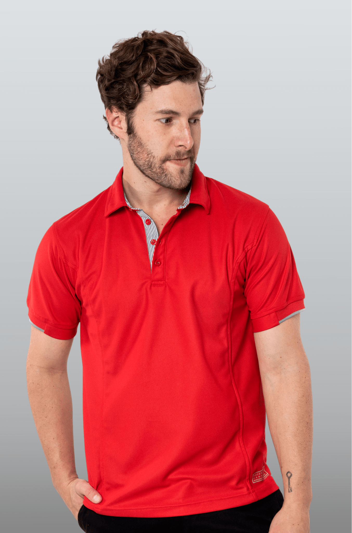 PLAYERA POLO HILO DE PET BILBAO HOMBRE #Color_Rojo