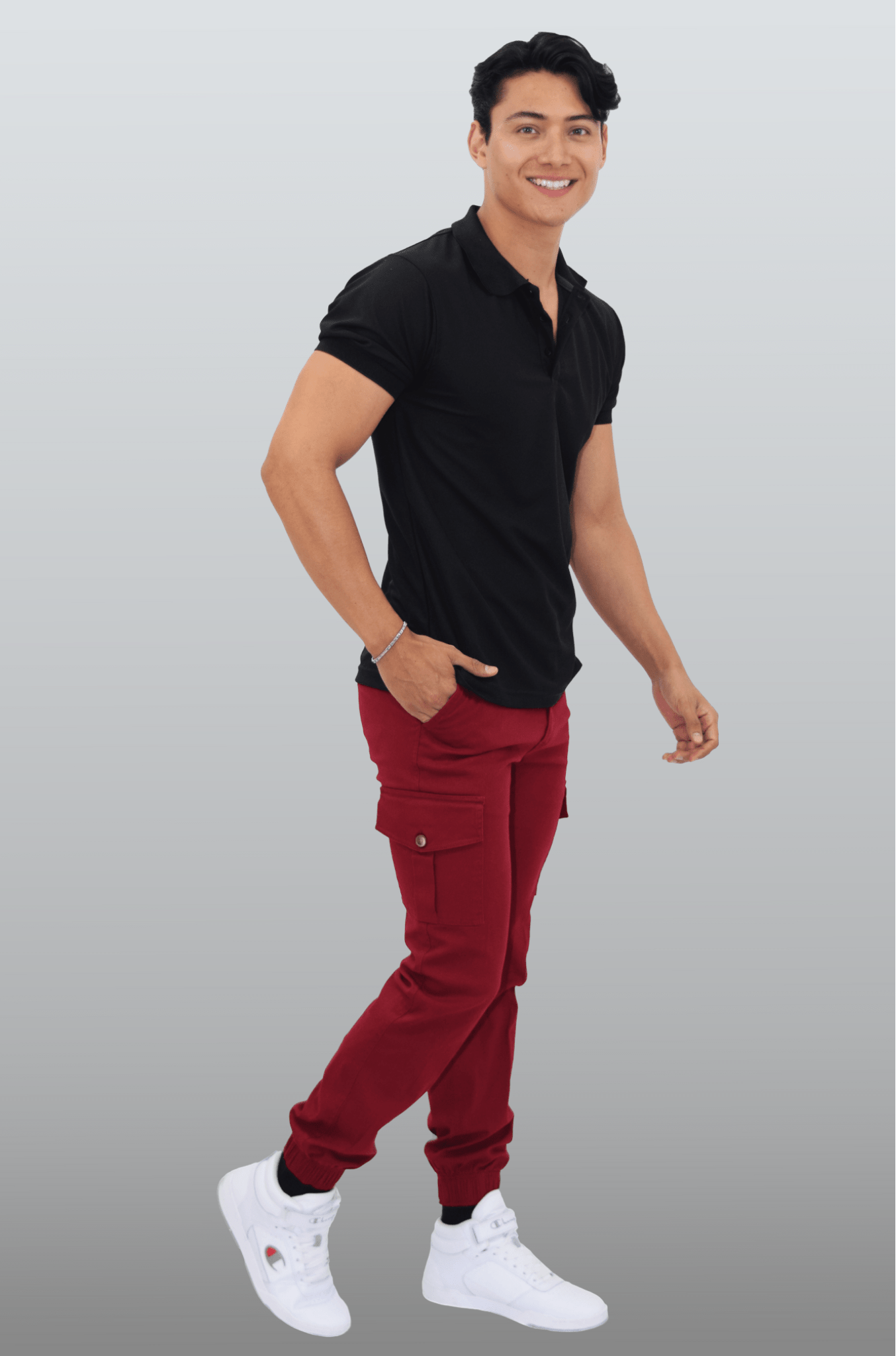 PANTALÓN CARGO JOGGER LORETO HOMBRE #Color_Rojo