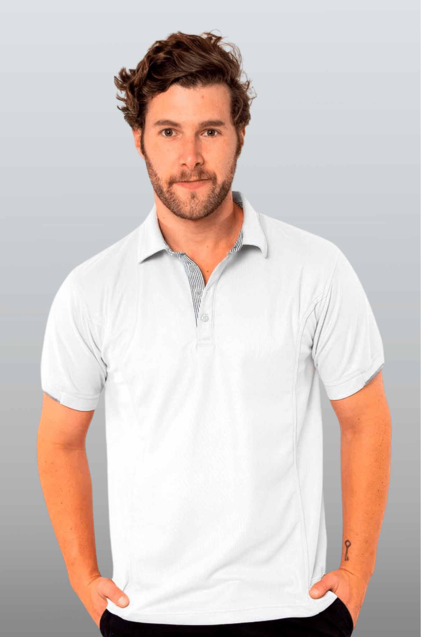 PLAYERA POLO HILO DE PET BILBAO HOMBRE #Color_Blanco
