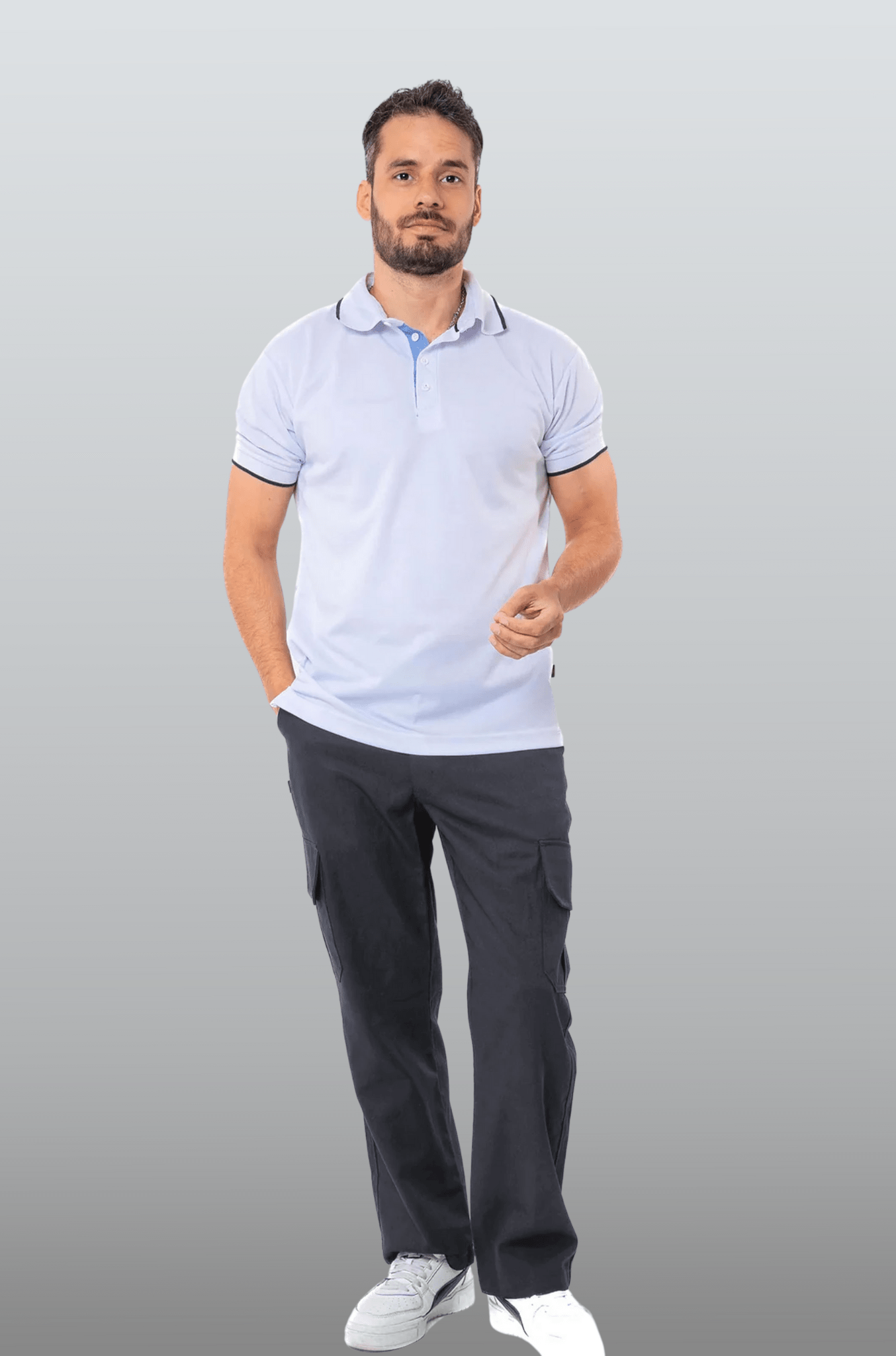PANTALÓN DE TRABAJO TIPO CARGO TORONTO HOMBRE #Color_Gris