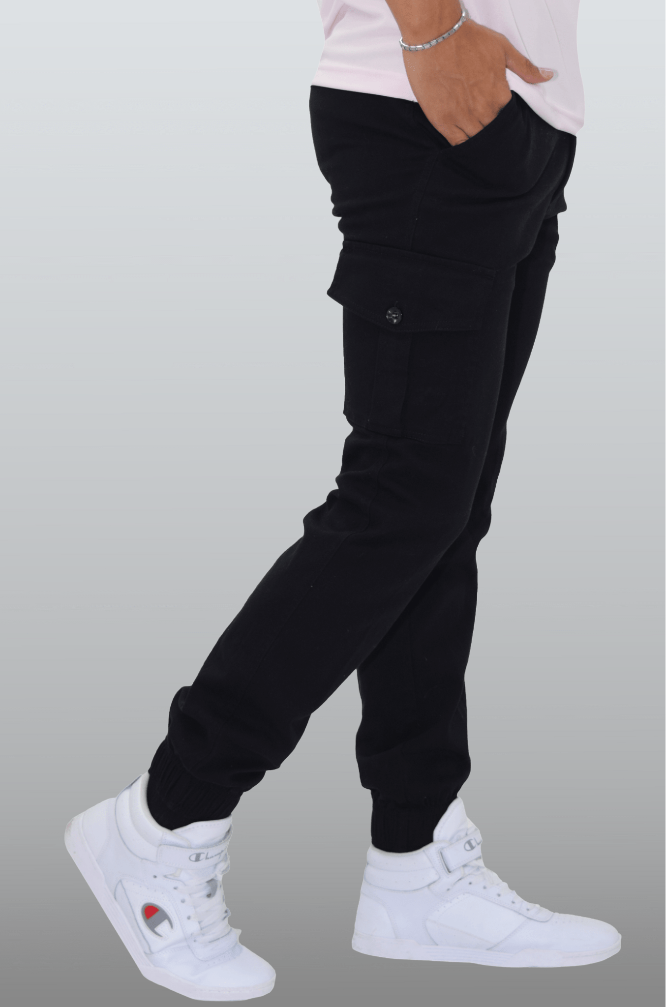 PANTALÓN CARGO JOGGER LORETO HOMBRE #Color_Negro