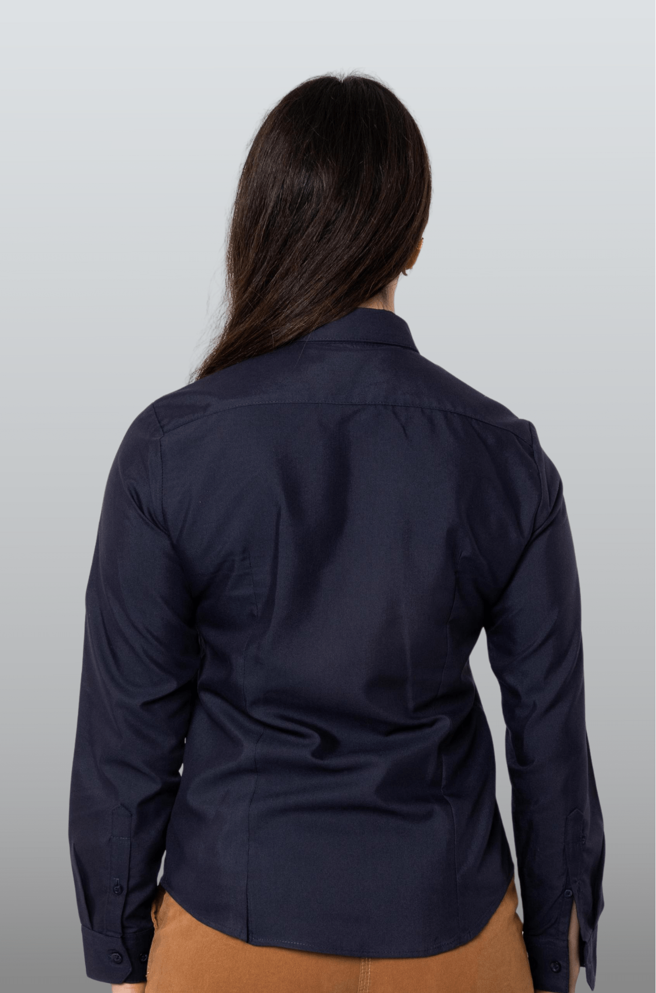 CAMISA BÁSICA MANGA LARGA MONCLOVA MUJER #Color_Negro