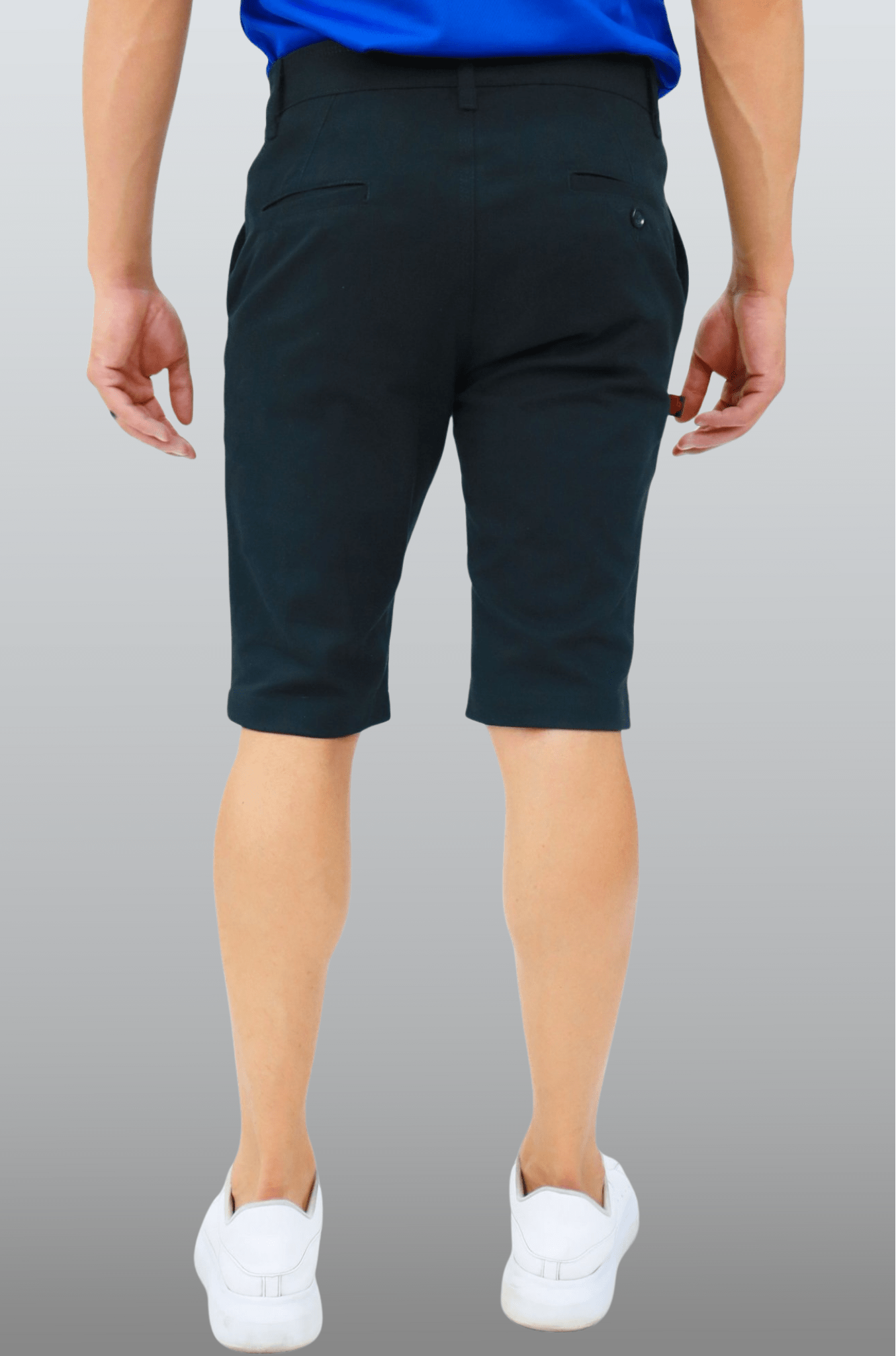 BERMUDA CASUAL DE GABARDINA ATLANTA HOMBRE #Color_Negro