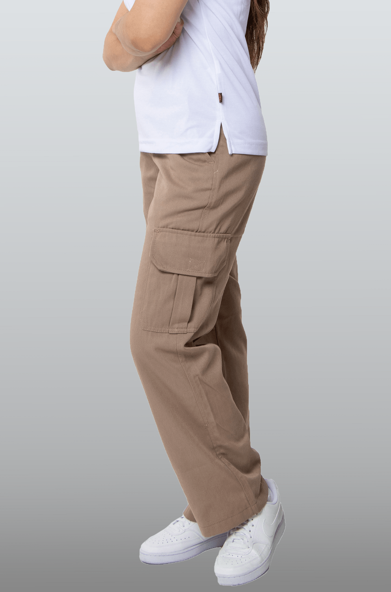 PANTALÓN DE TRABAJO TIPO CARGO TORONTO MUJER #Color_Cafe