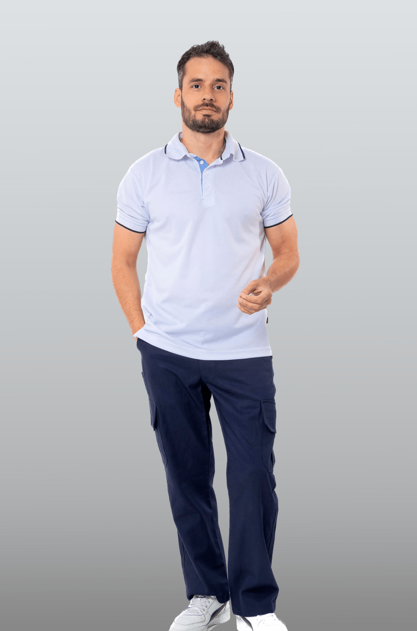 PANTALÓN DE TRABAJO TIPO CARGO TORONTO HOMBRE #Color_Azul Marino