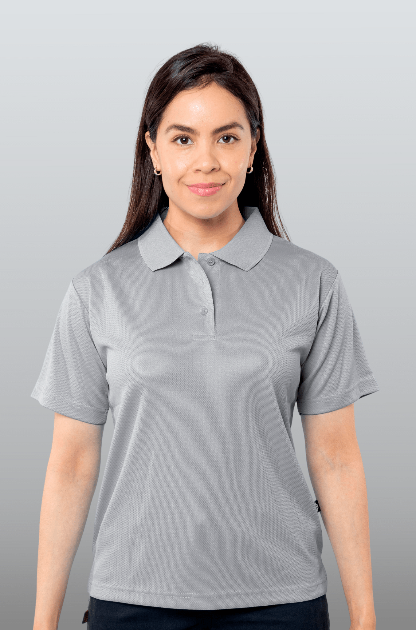 PLAYERA POLO CARACAS MUJER #Color_Gris