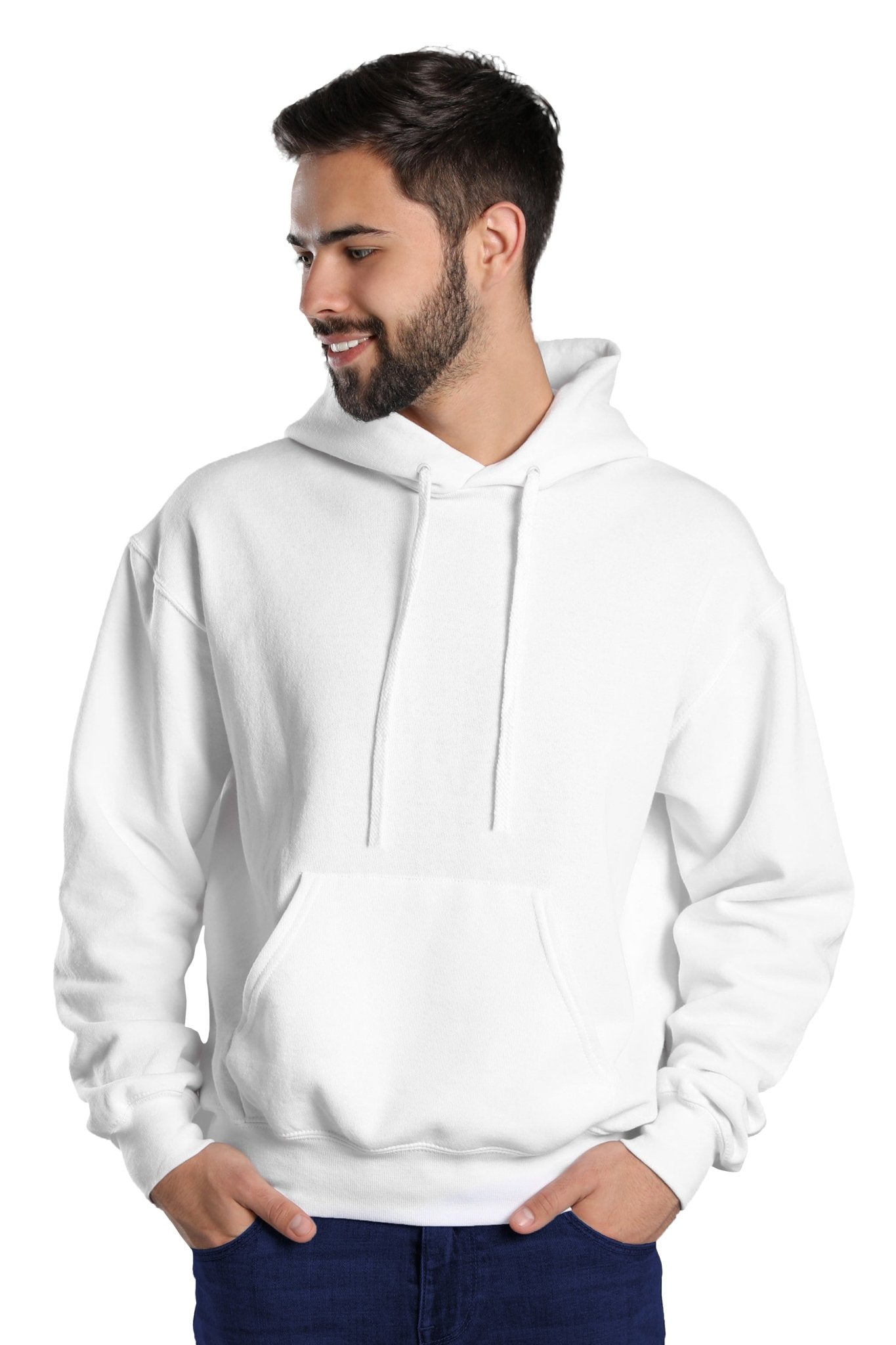 SUDADERA CON CAPUCHA AMBERES UNISEX #Color_Blanco