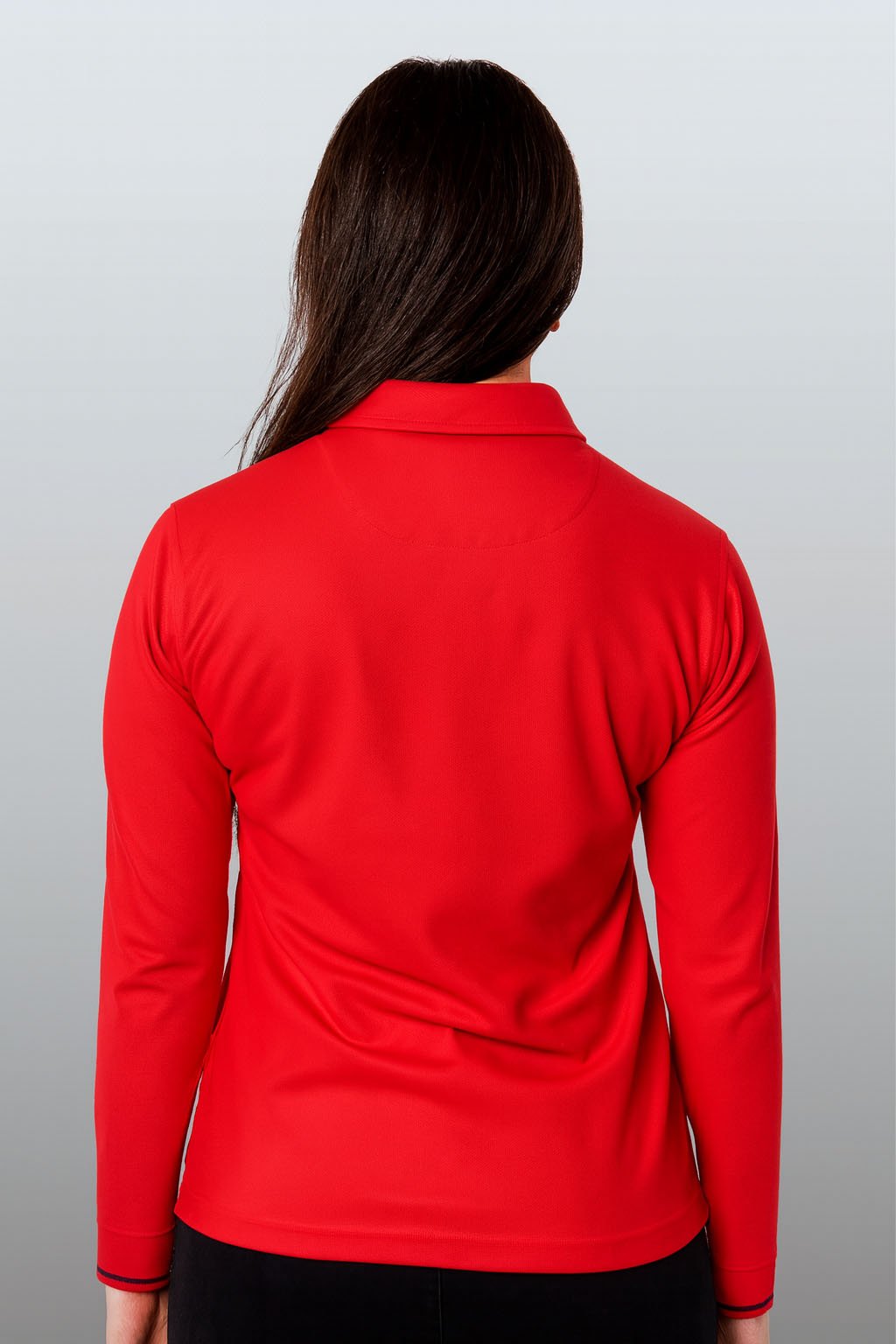 PLAYERA POLO HILO DE PET MANGA LARGA BILBAO MUJER #Color_Rojo