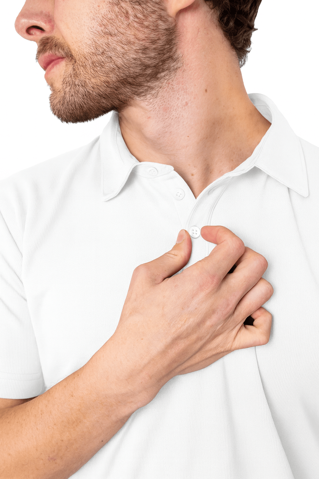 PLAYERA TIPO POLO DRY FIT PAMPLONA HOMBRE SUSTENTABLE #Color_Blanco