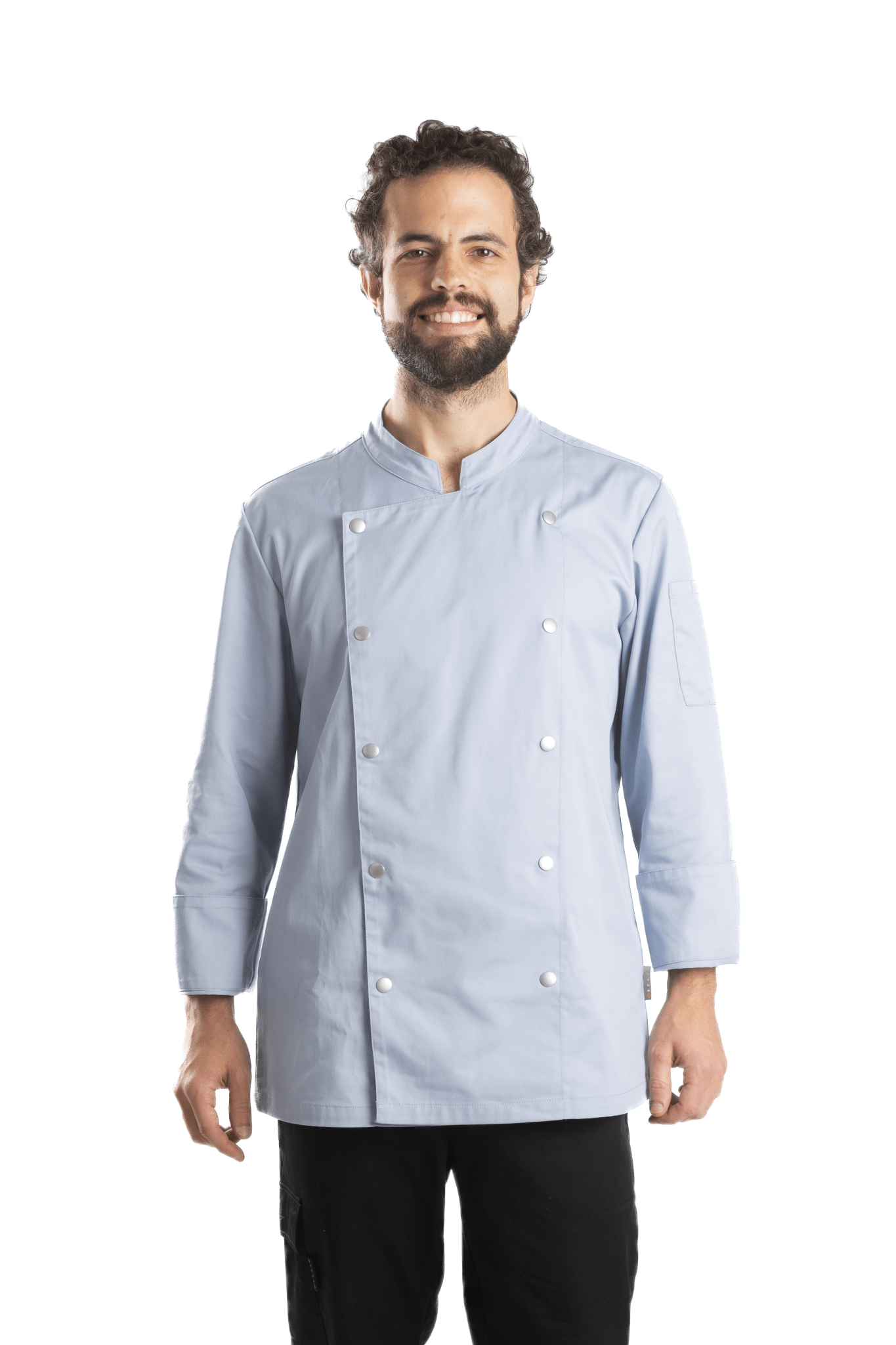 FILIPINA DE CHEF HOMBRE MANILA MANGA 3/4 #Color_AZUL CIELO