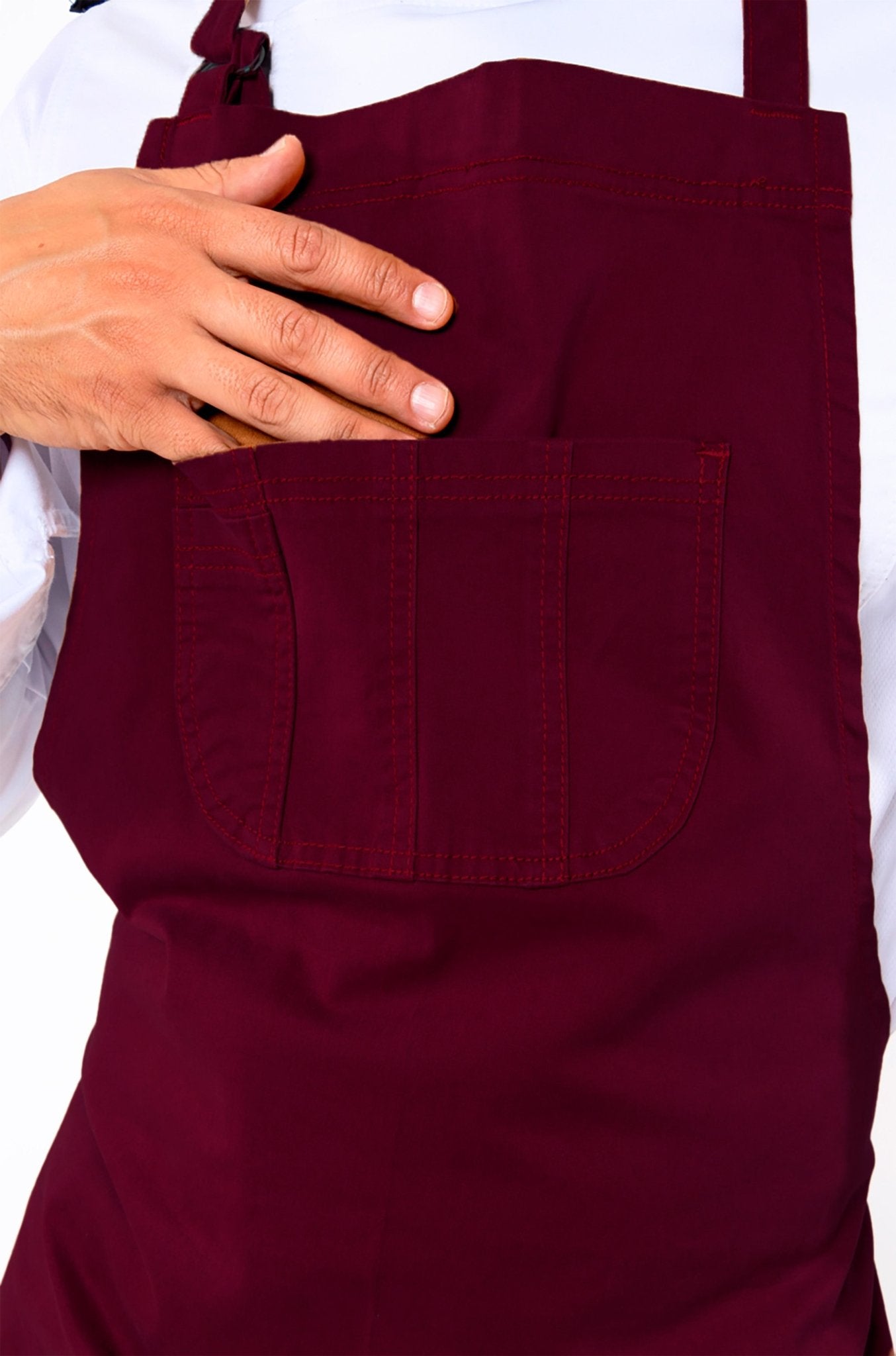 MANDIL DE GABARDINA VERONA #Color_Vino