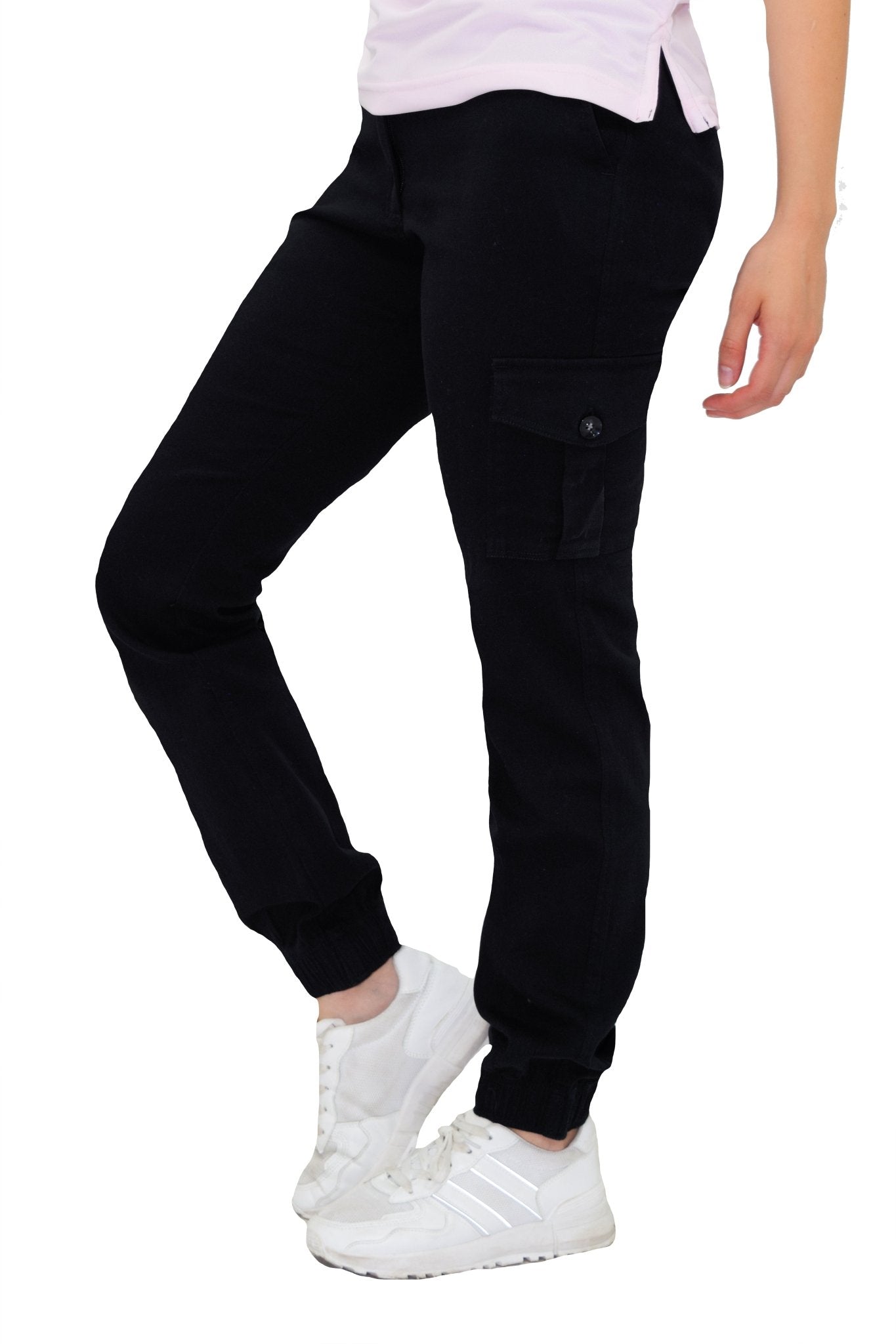 PANTALÓN CARGO JOGGER LORETO MUJER #Color_Negro
