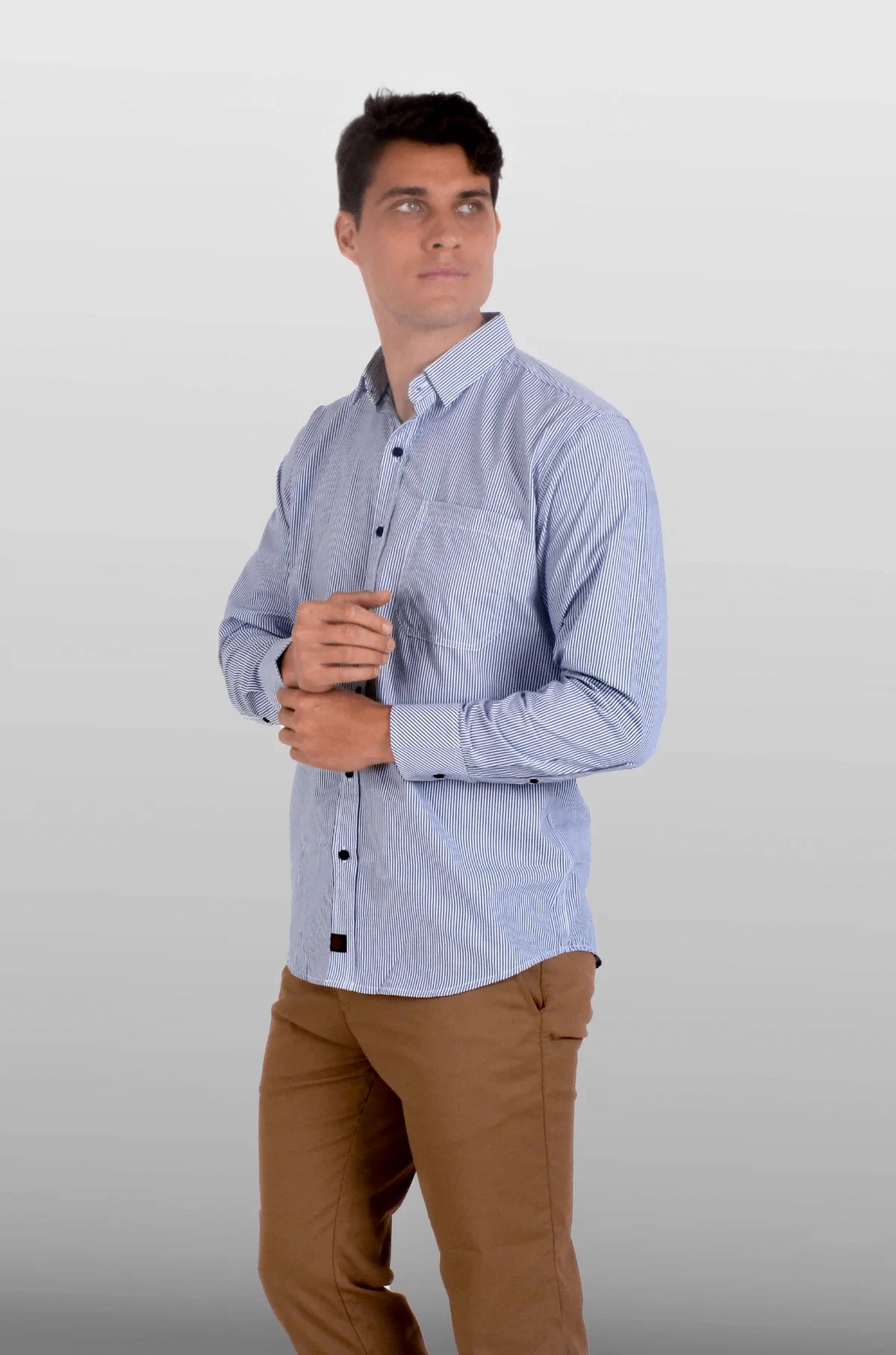 CAMISA EJECUTIVA CORTE REGULAR MÚNICH HOMBRE #Color_Azul