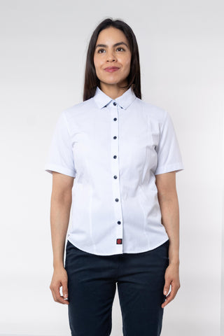 CAMISA FORMAL SLIM FIT MANGA CORTA BIRMINGHAM MUJER