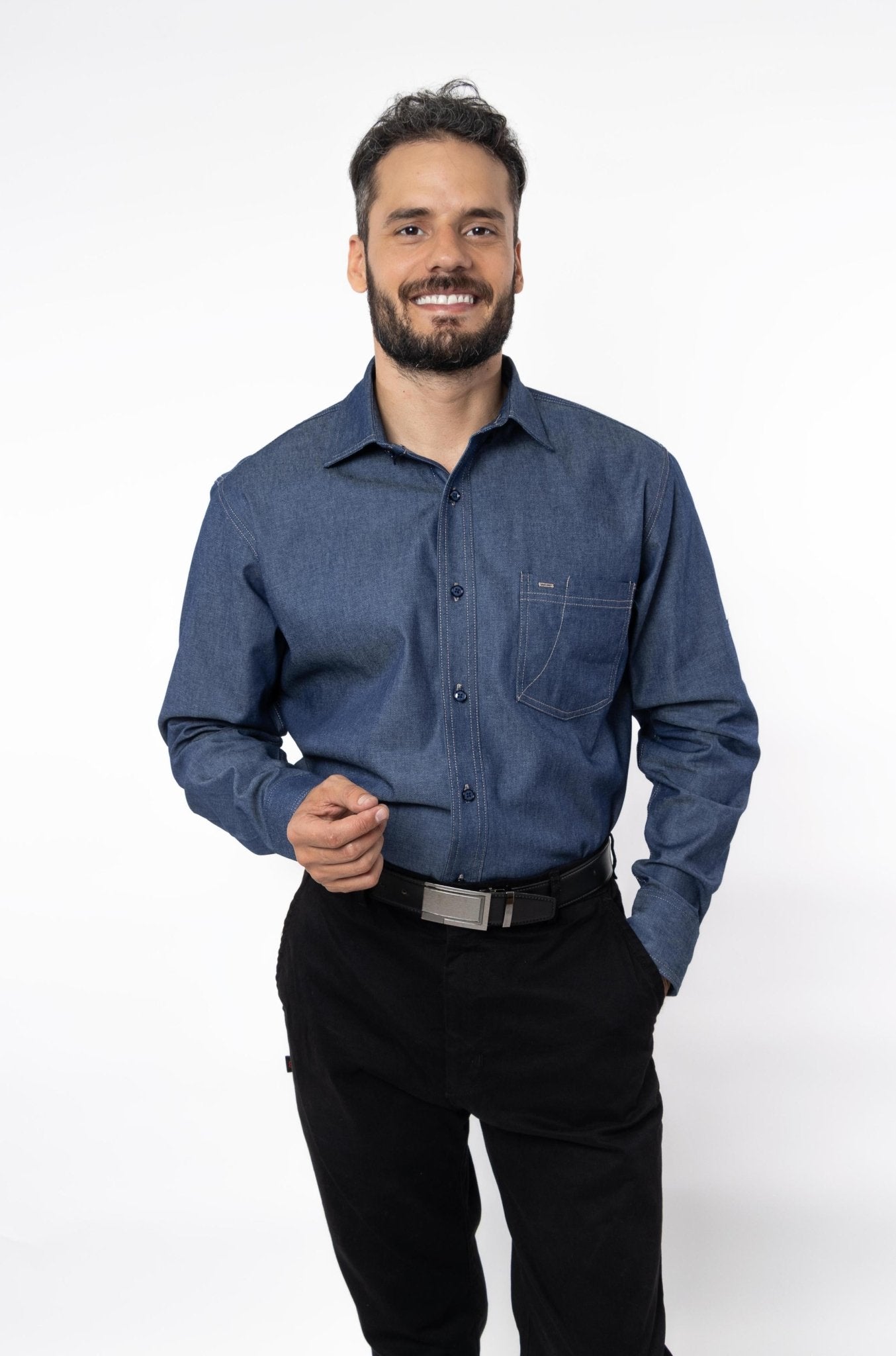 CAMISA FORMAL SLIM FIT MANGA LARGA MONTANA HOMBRE