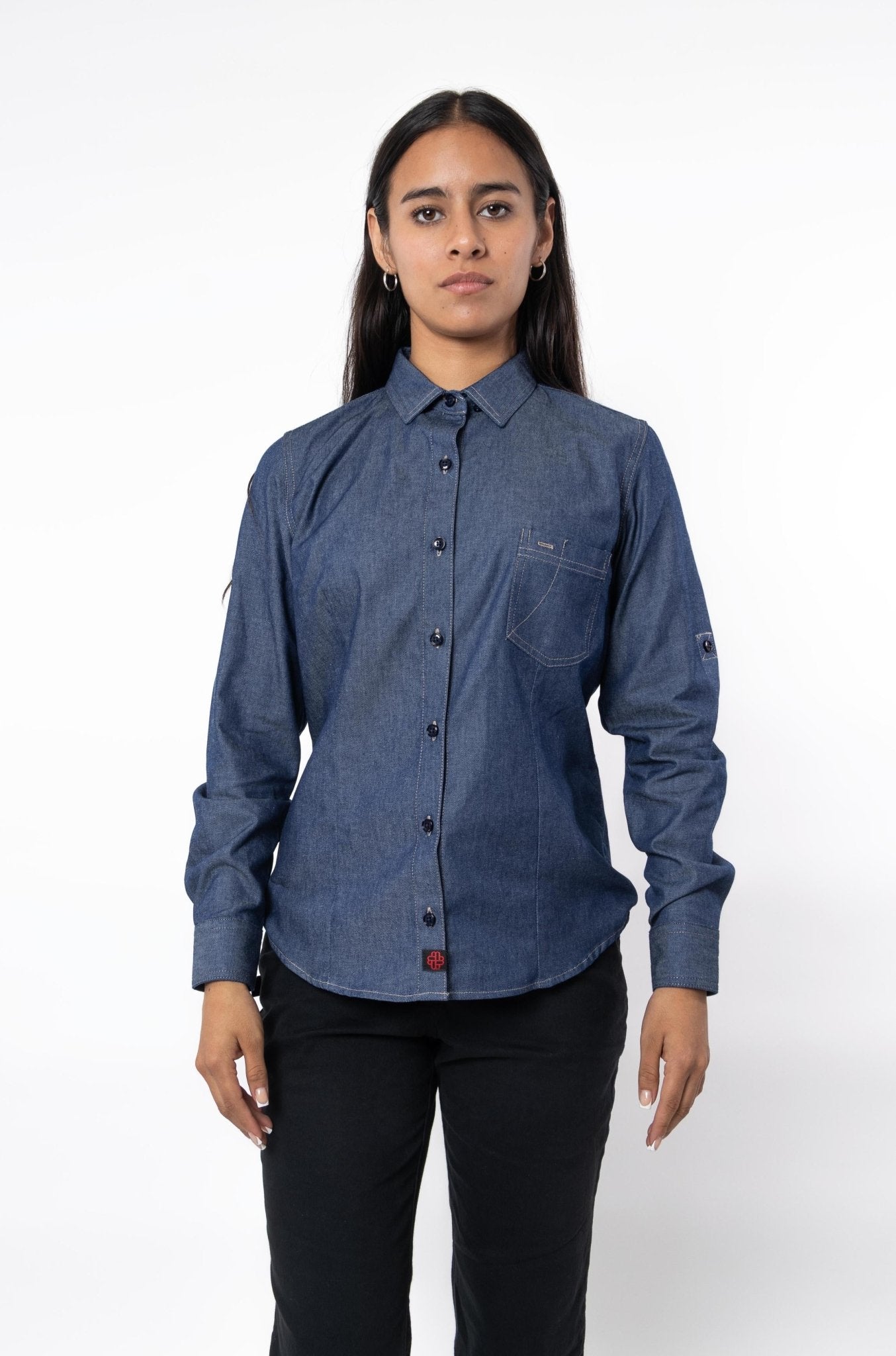CAMISA FORMAL SLIM FIT MANGA LARGA MONTANA MUJER