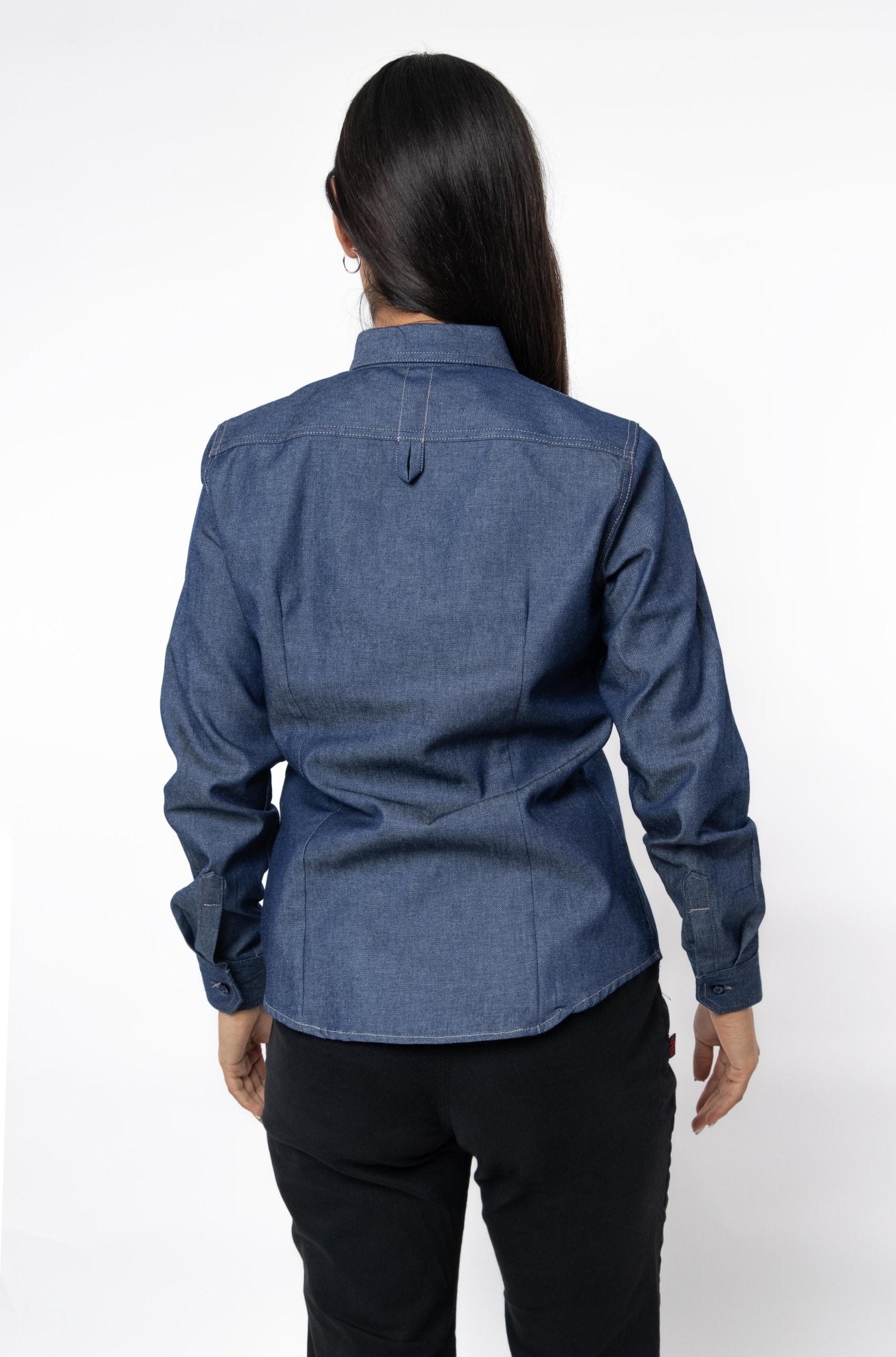 CAMISA FORMAL SLIM FIT MANGA LARGA MONTANA MUJER