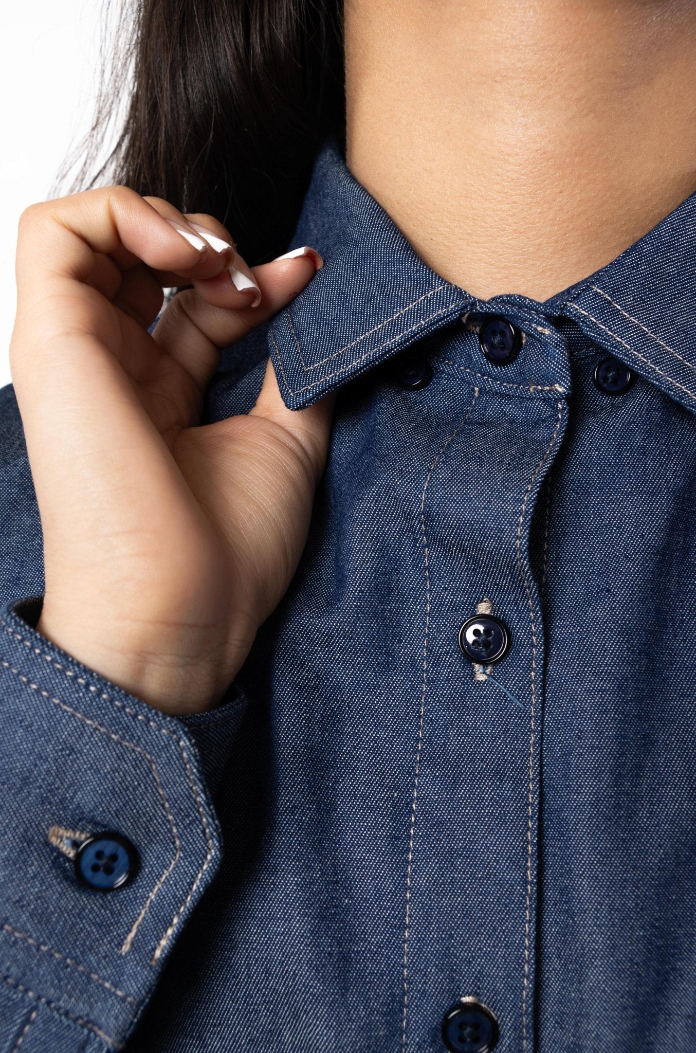 CAMISA FORMAL SLIM FIT MANGA LARGA MONTANA MUJER