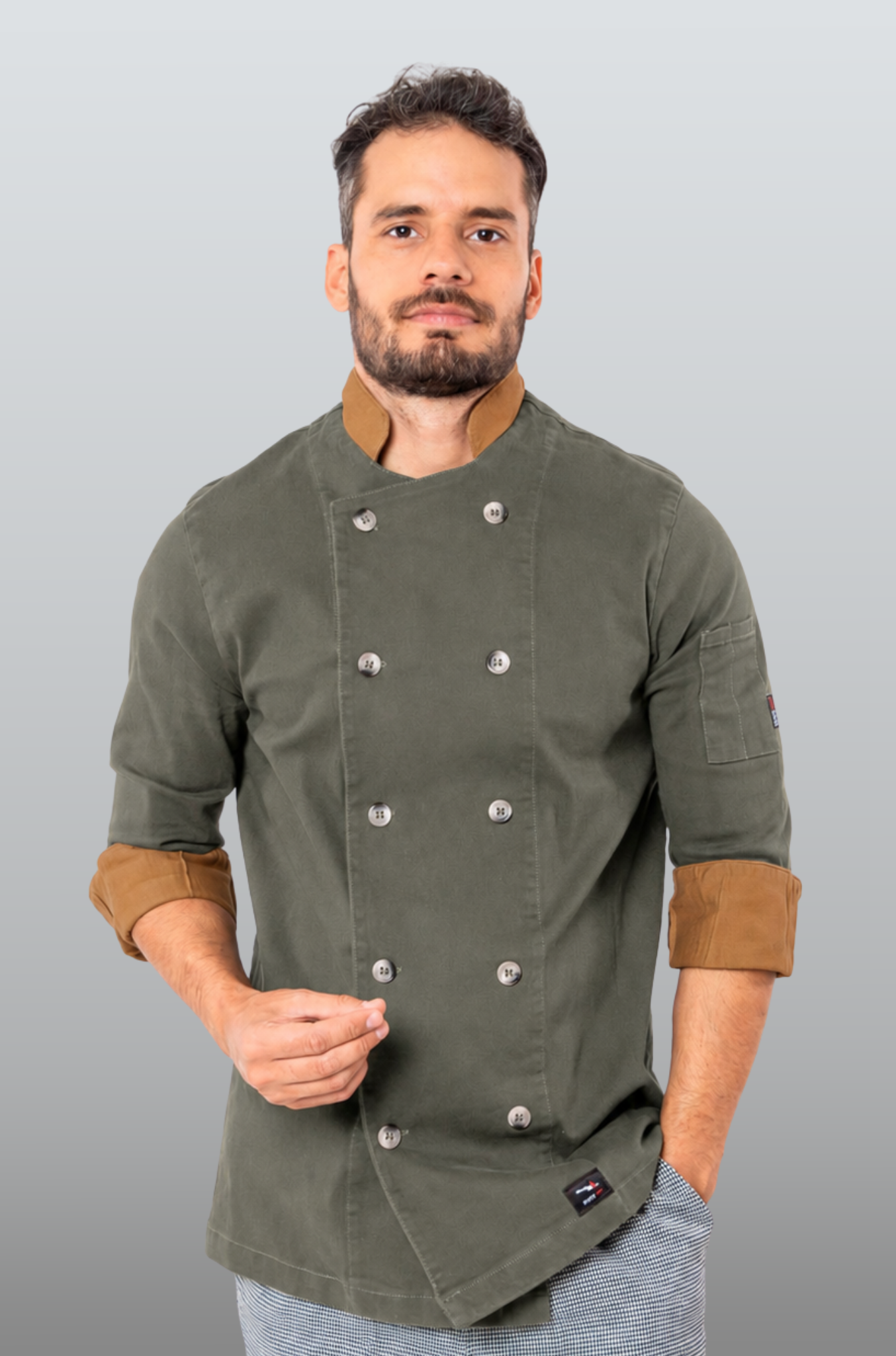 FILIPINA CHEF CORTE REGULAR MILÁN HOMBRE #Color_Verde Oliva