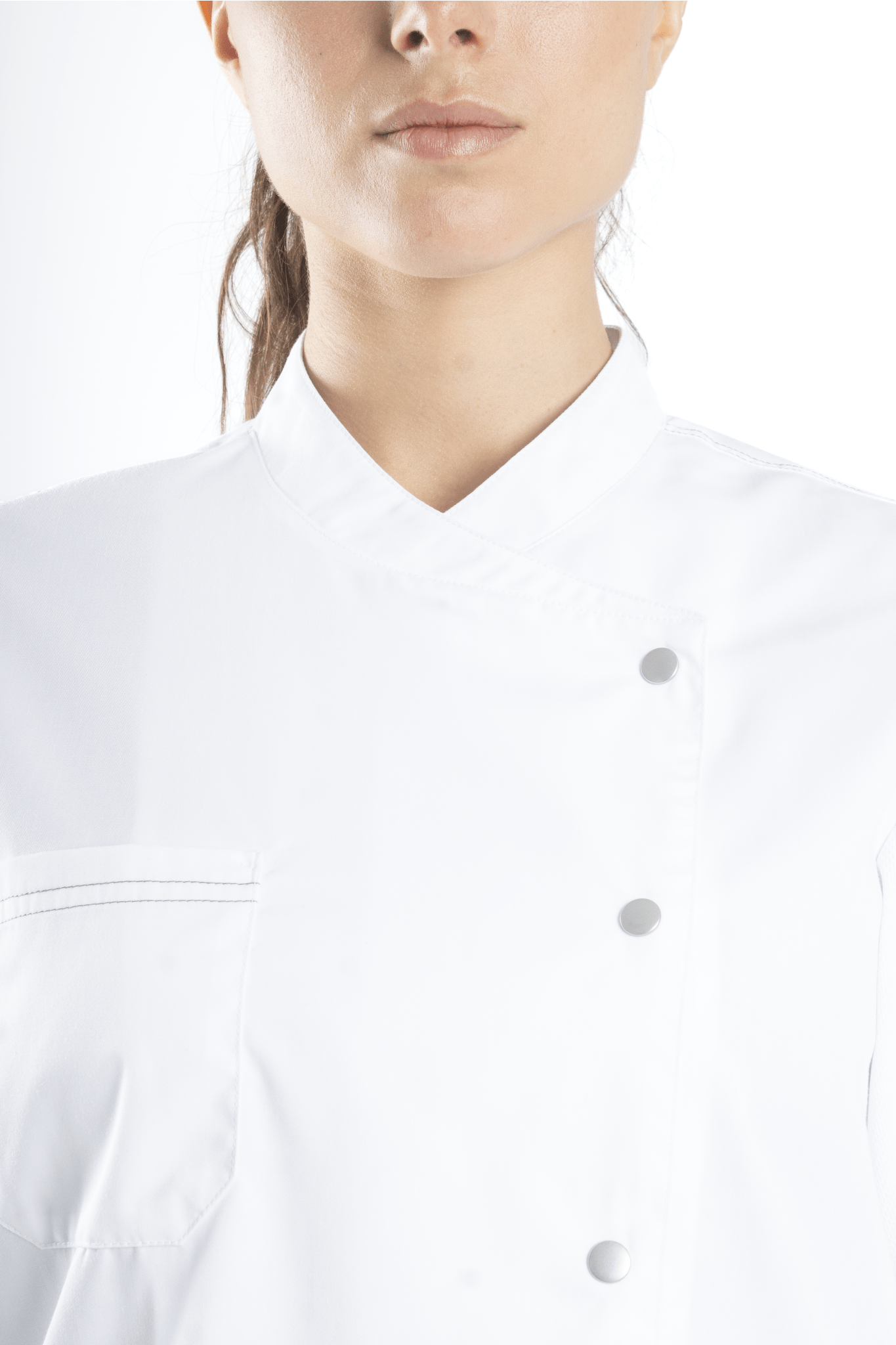 FILIPINA DE CHEF DAMA ZÚRICH MANGA 3/4 #Color_Blanco