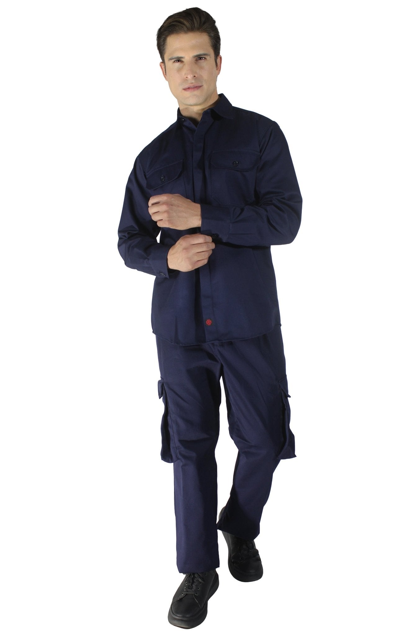 CAMISOLA CAIRO GABARDINA MANGA LARGA UNISEX #Color_Azul Marino