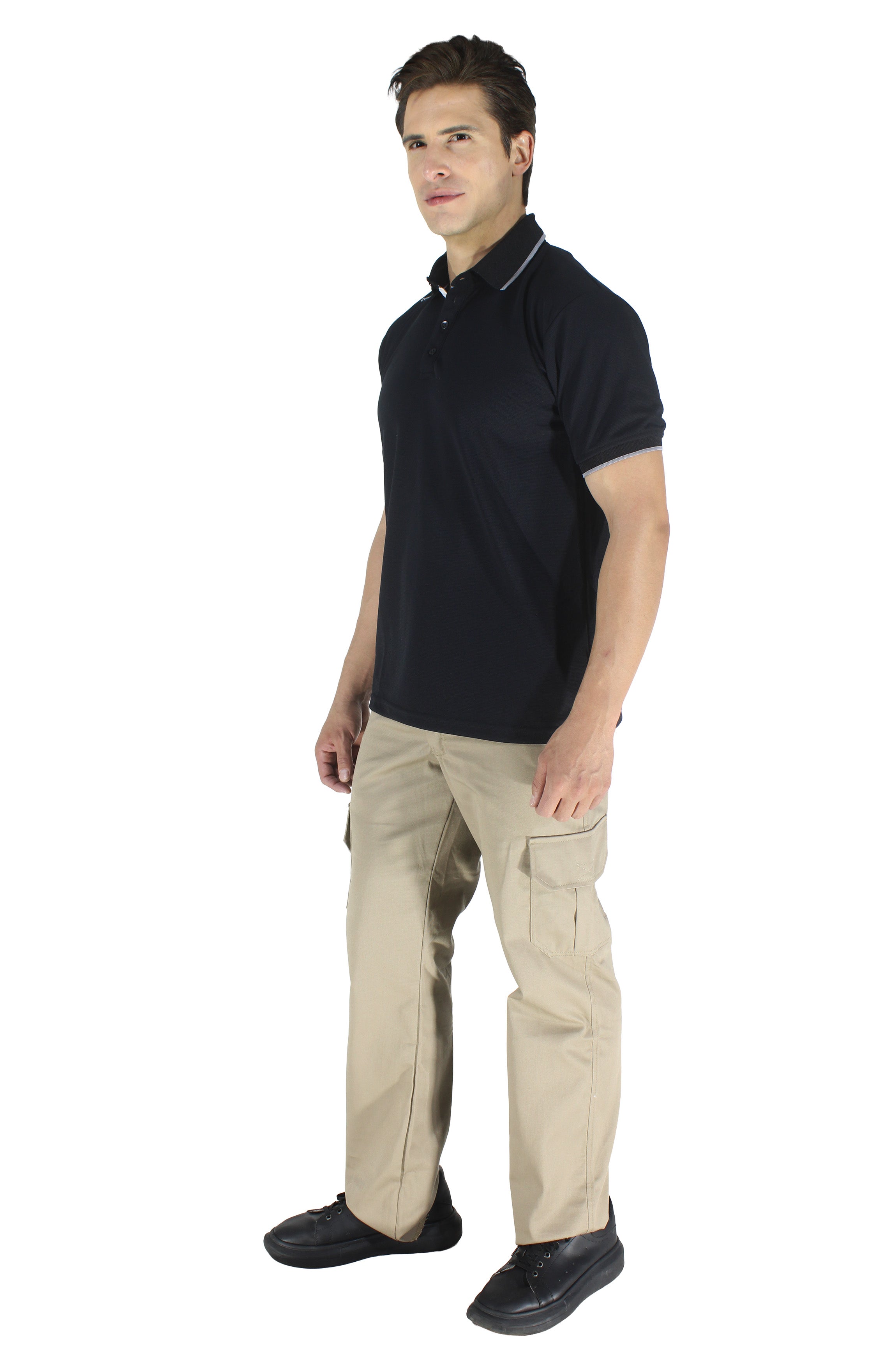 PLAYERA TIPO POLO DRY FIT ÁMSTERDAM HOMBRE #Color_Negro