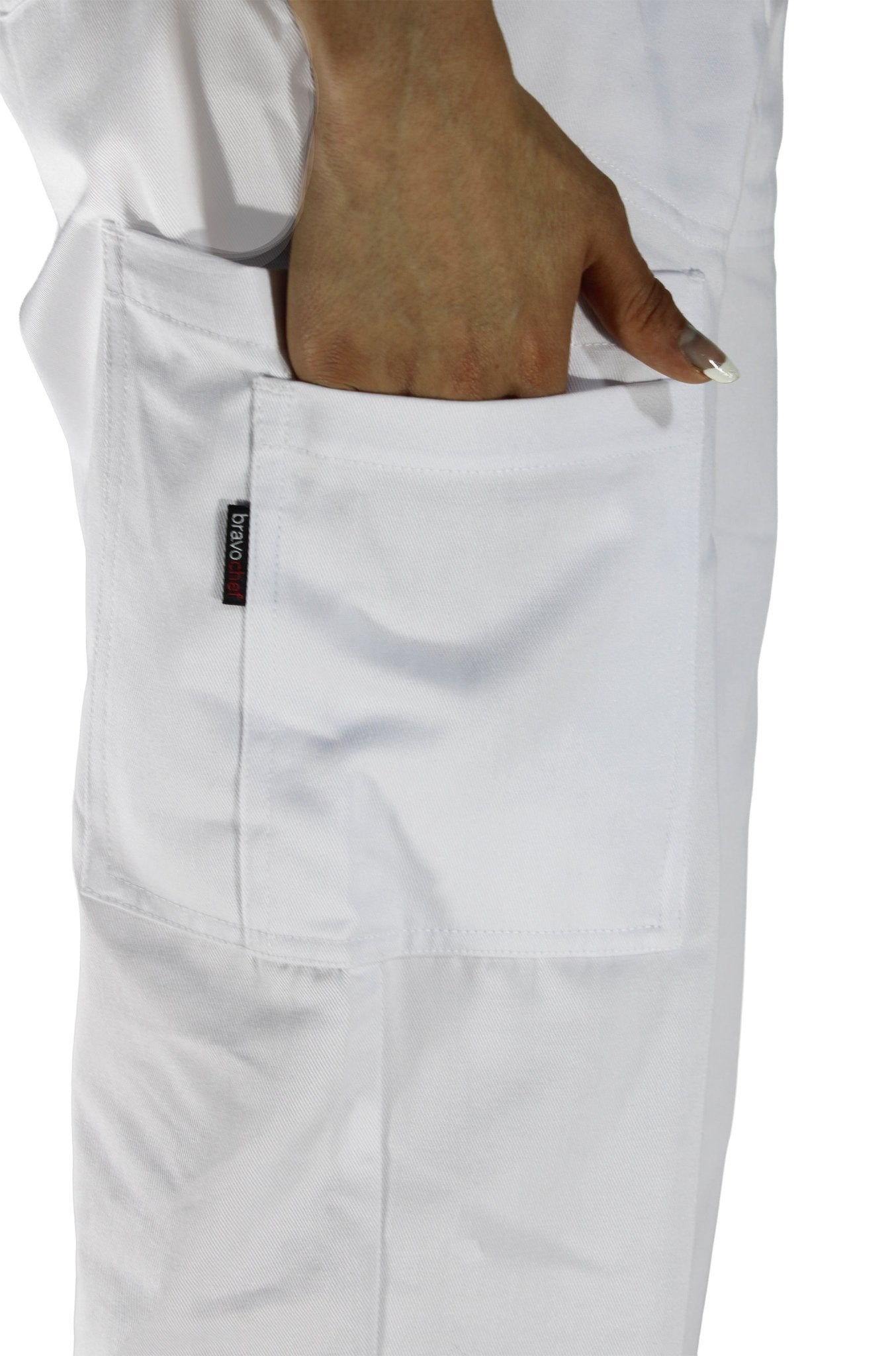 PANTALÓN CHEF RAYAS SEÚL MUJER #Color_Blanco