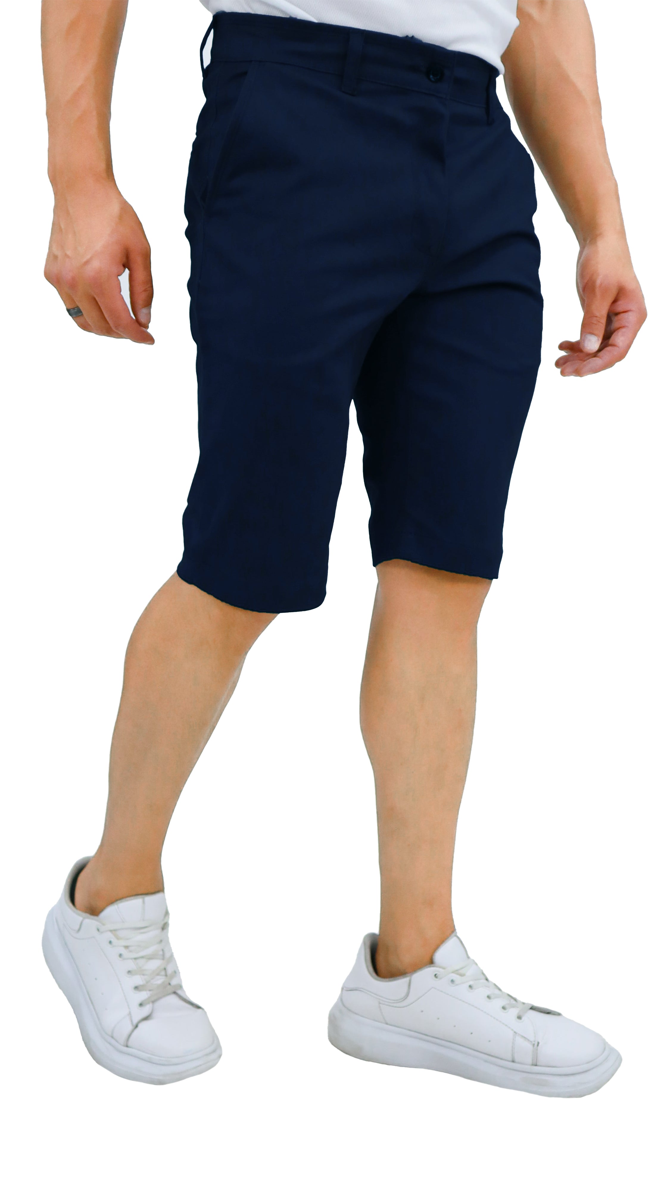BERMUDA CASUAL DE GABARDINA ATLANTA HOMBRE #Color_Azul
