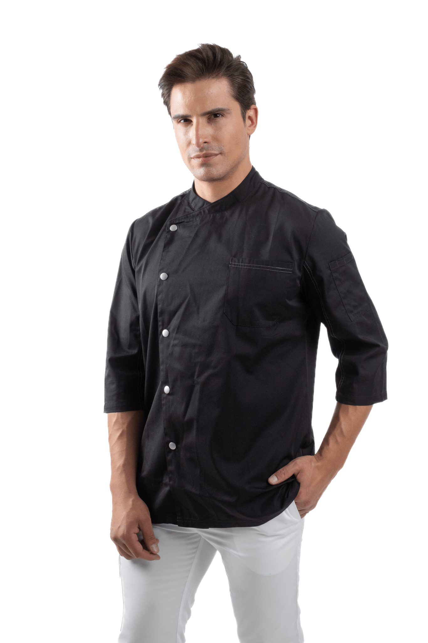 FILIPINA DE CHEF HOMBRE ZÚRICH MANGA 3/4
#Color_Negro
