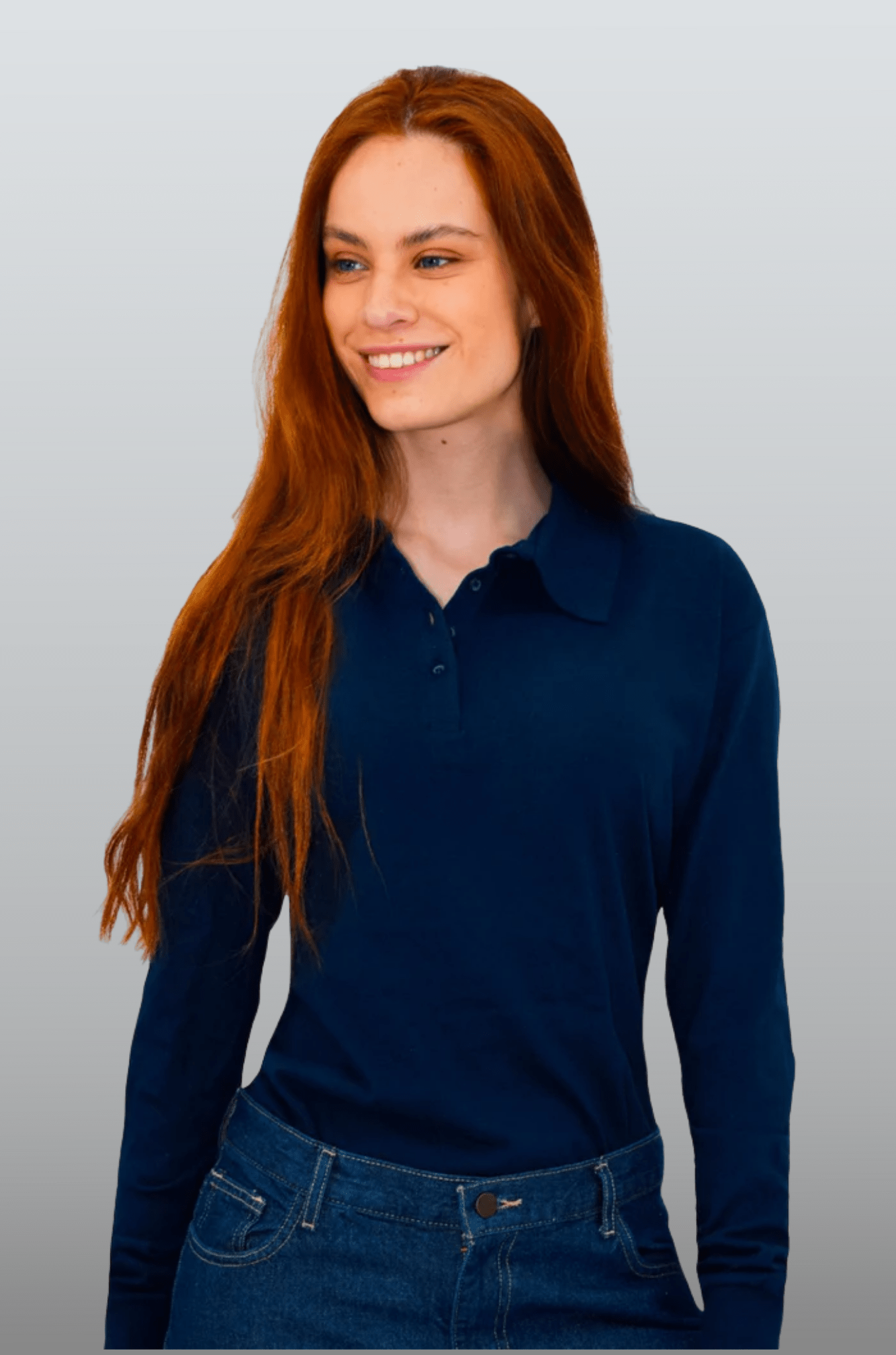 PLAYERA TIPO POLO MANGA LARGA ROMA UNISEX #Color_Azul Marino