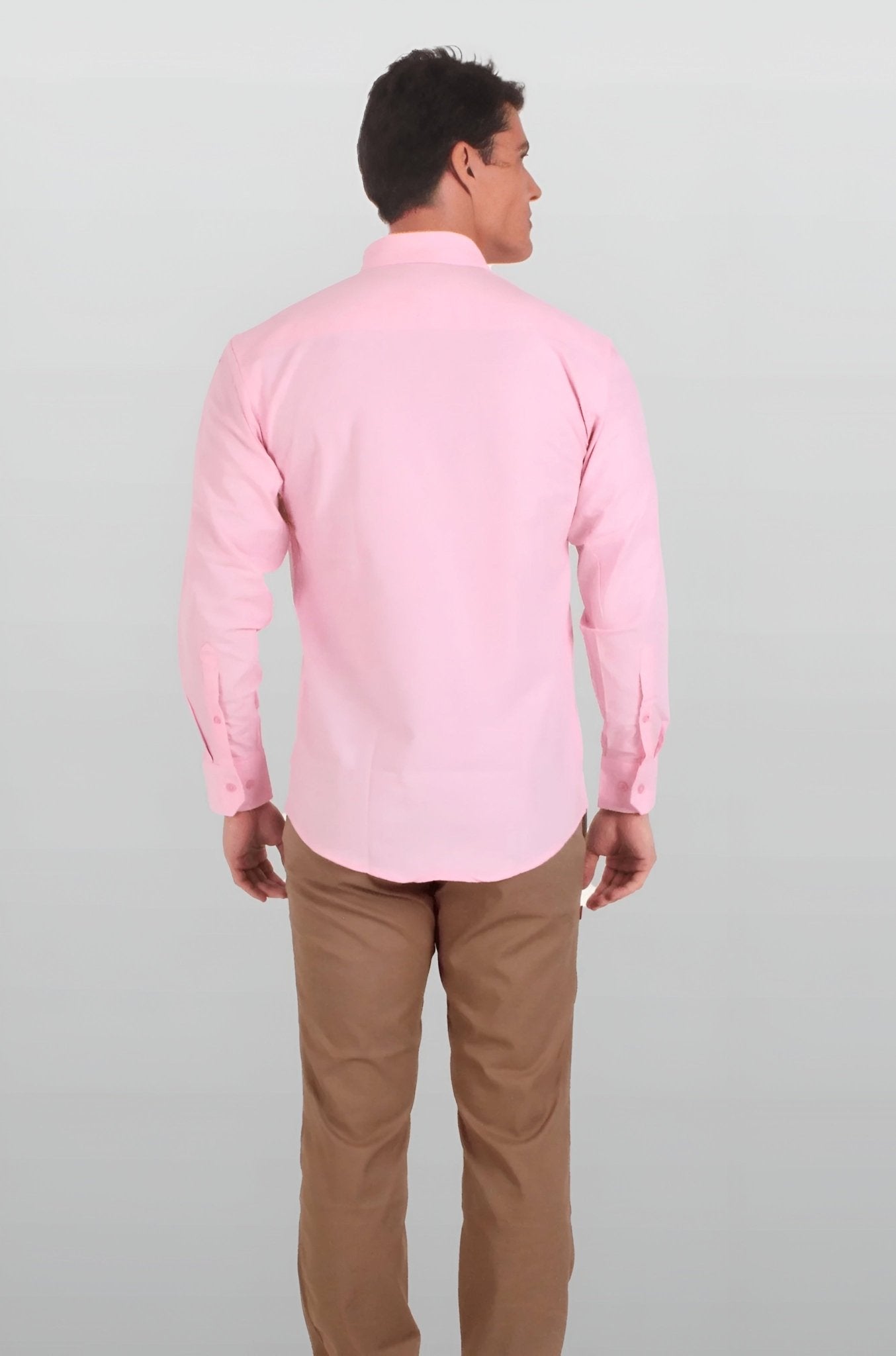 CAMISA FORMAL MANGA LARGA LEÓN HOMBRE #Color_Rosa