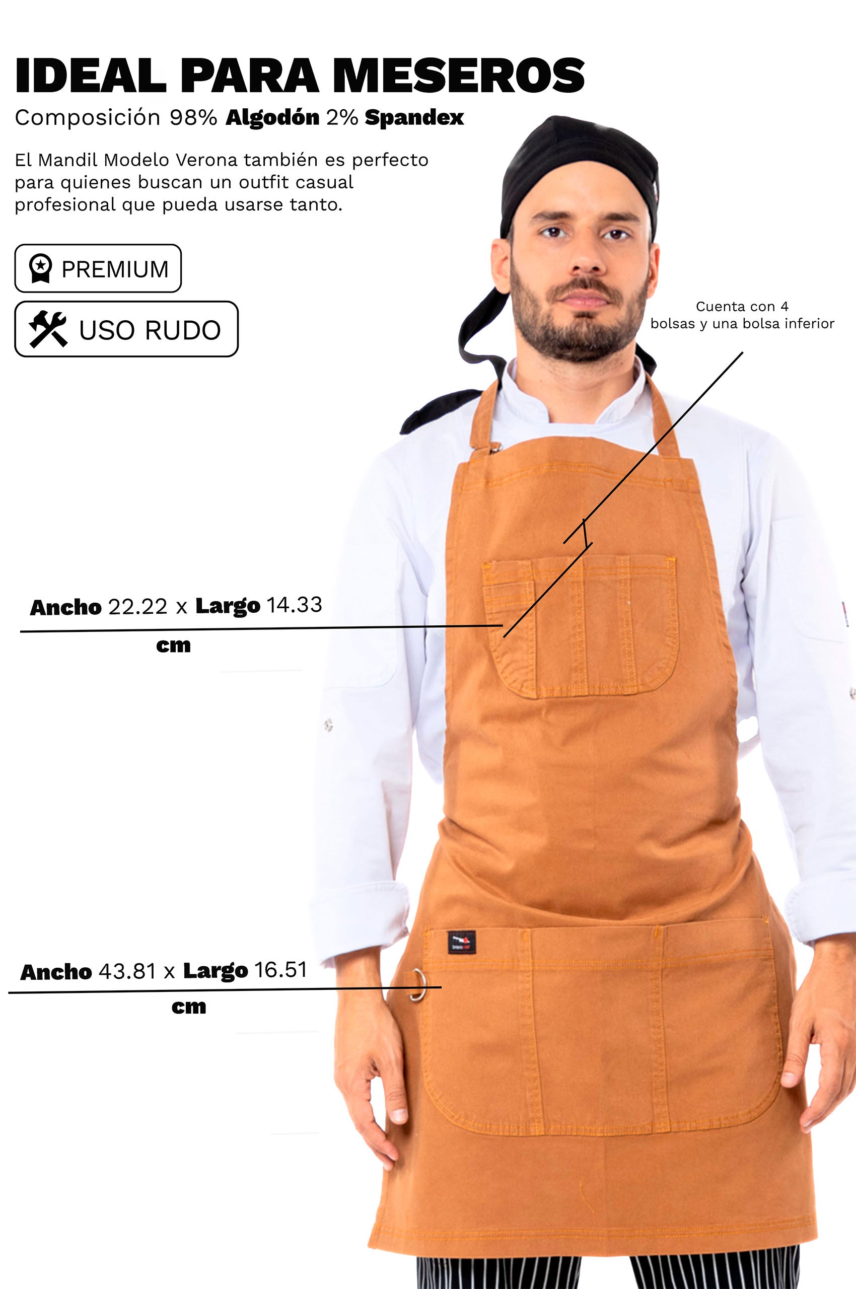 MANDIL DE GABARDINA VERONA