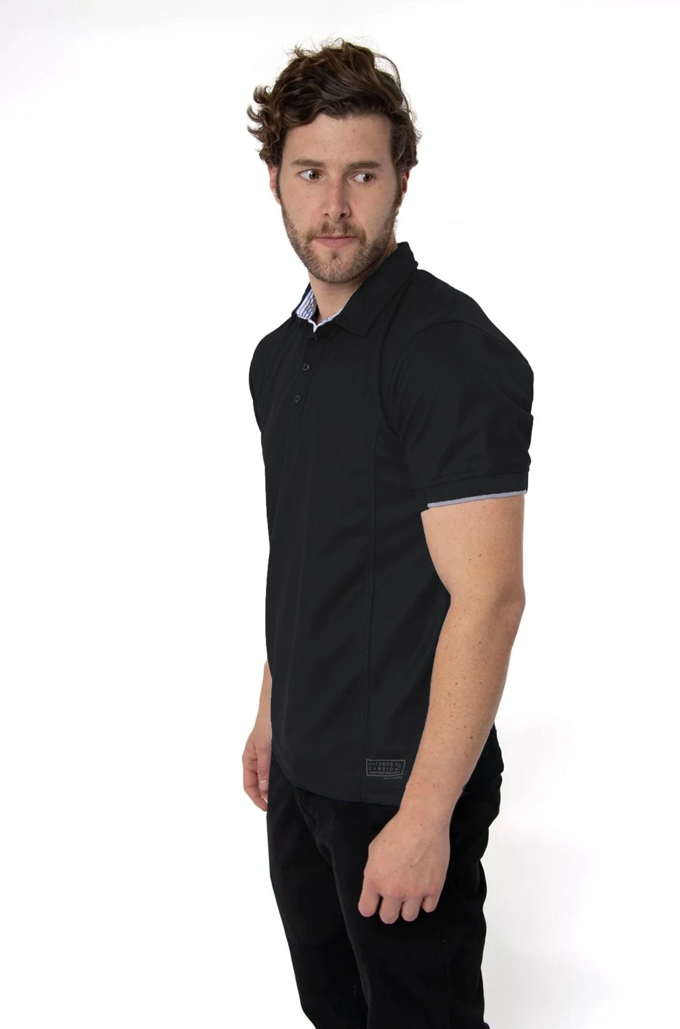 PLAYERA POLO SUSTENTABLE BILBAO HOMBRE #Color_Negro