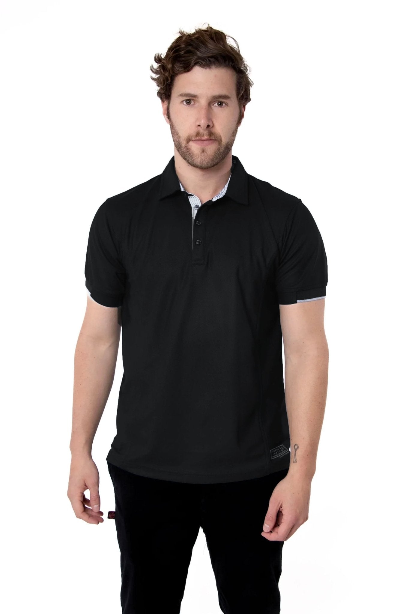 PLAYERA POLO SUSTENTABLE BILBAO HOMBRE #Color_Negro