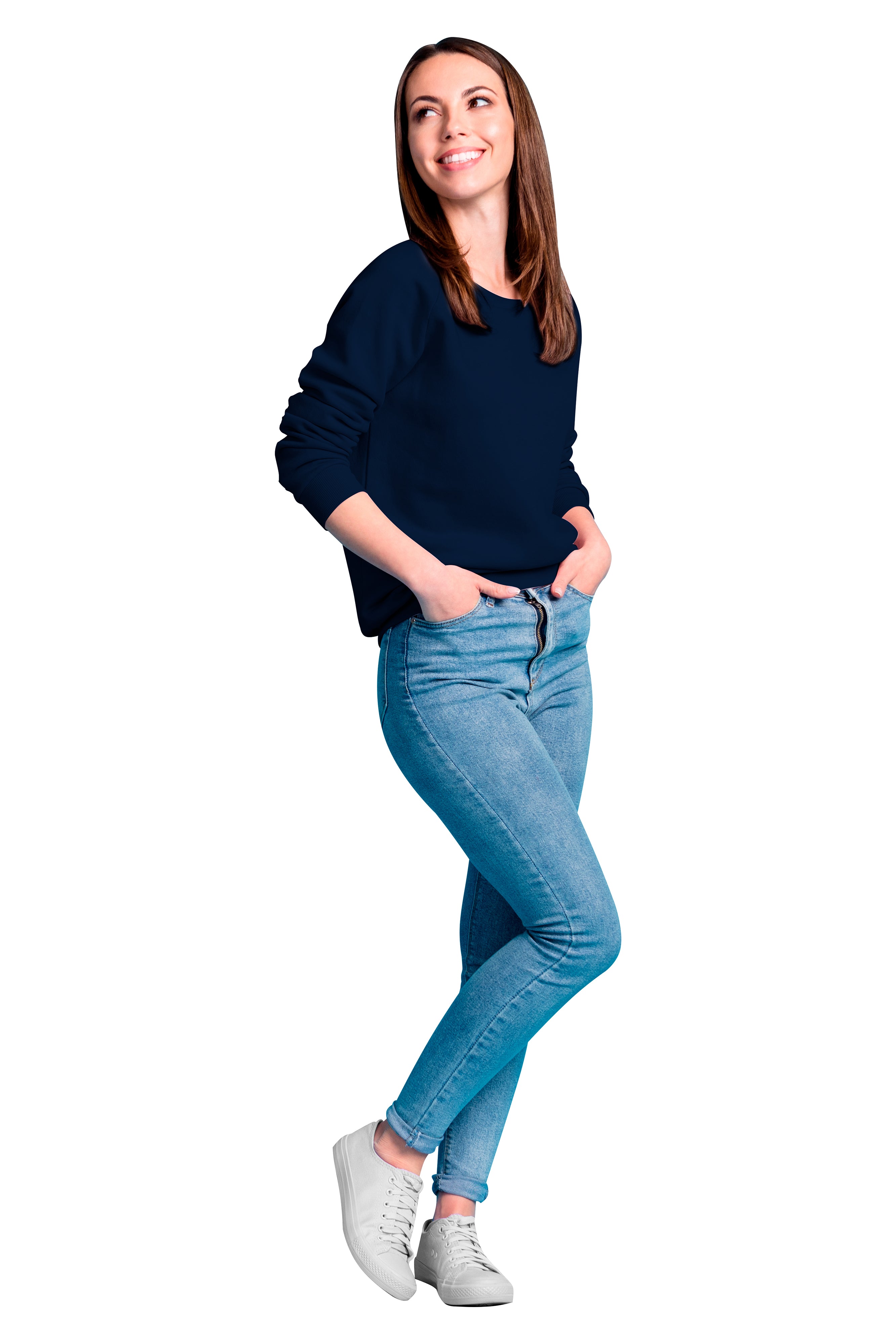 SUDADERA CUELLO REDONDO BRUSELAS UNISEX #Color_Azul