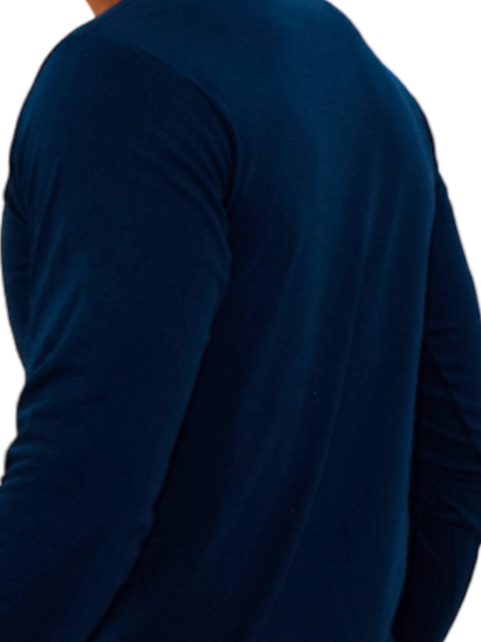 PLAYERA CUELLO REDONDO MANGA LARGA OLIMPIA UNISEX #Color_Azul Marino
