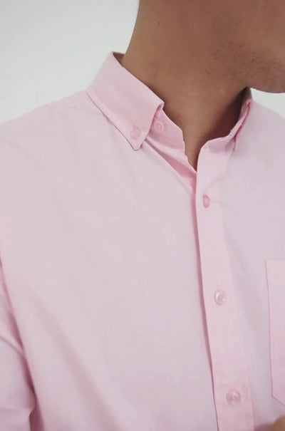 CAMISA FORMAL MANGA LARGA LEÓN HOMBRE #Color_Rosa